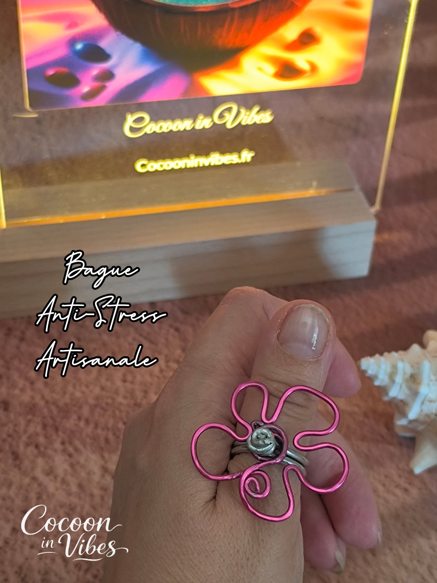 Bague Anti-Stress "Fleur des Lagon" – 100% Artisanale
