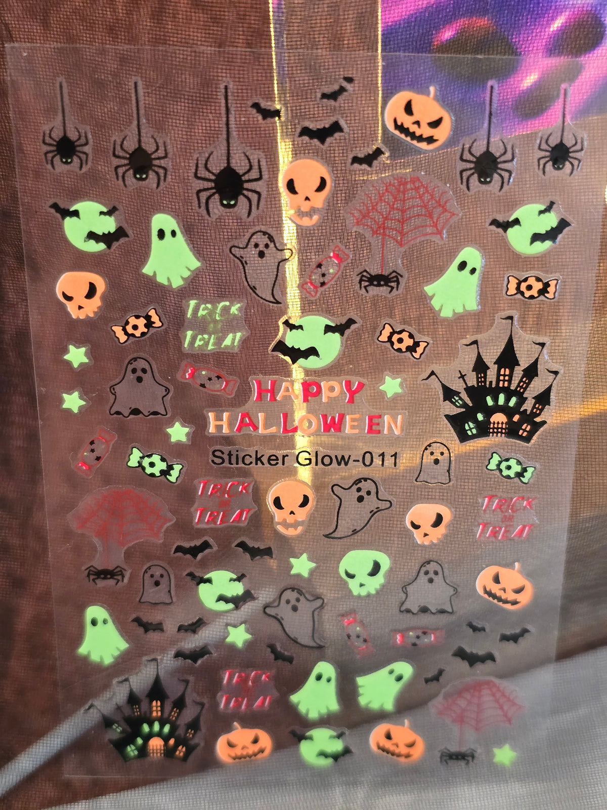 Stickers Ongles Halloween Phosphorescents