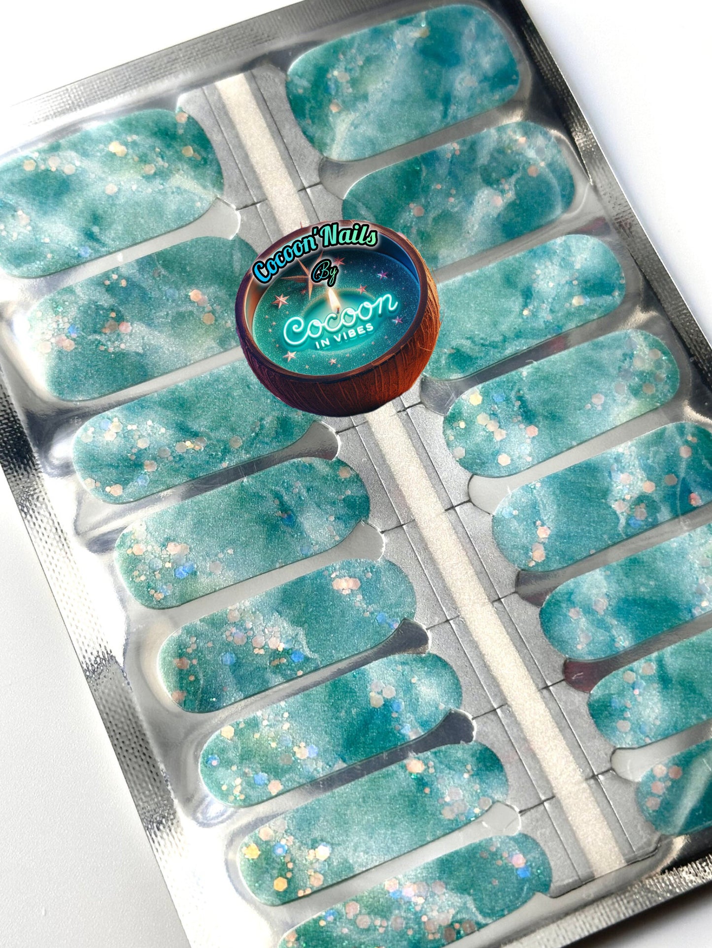 Cocoon’Nails Caraïbes Cristallines – Vernis Autocollant Kit Complet
