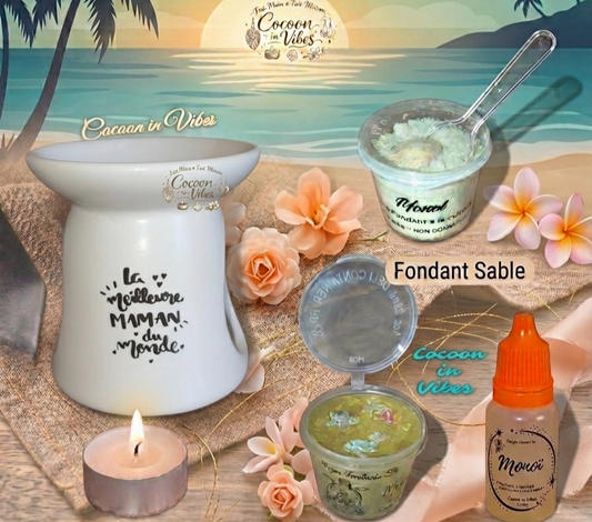 Brûleur Maman du Monde Blanc + 1 Fondant athypique OFFERT – Pièce unique, création artisanale Cocoon in Vibes