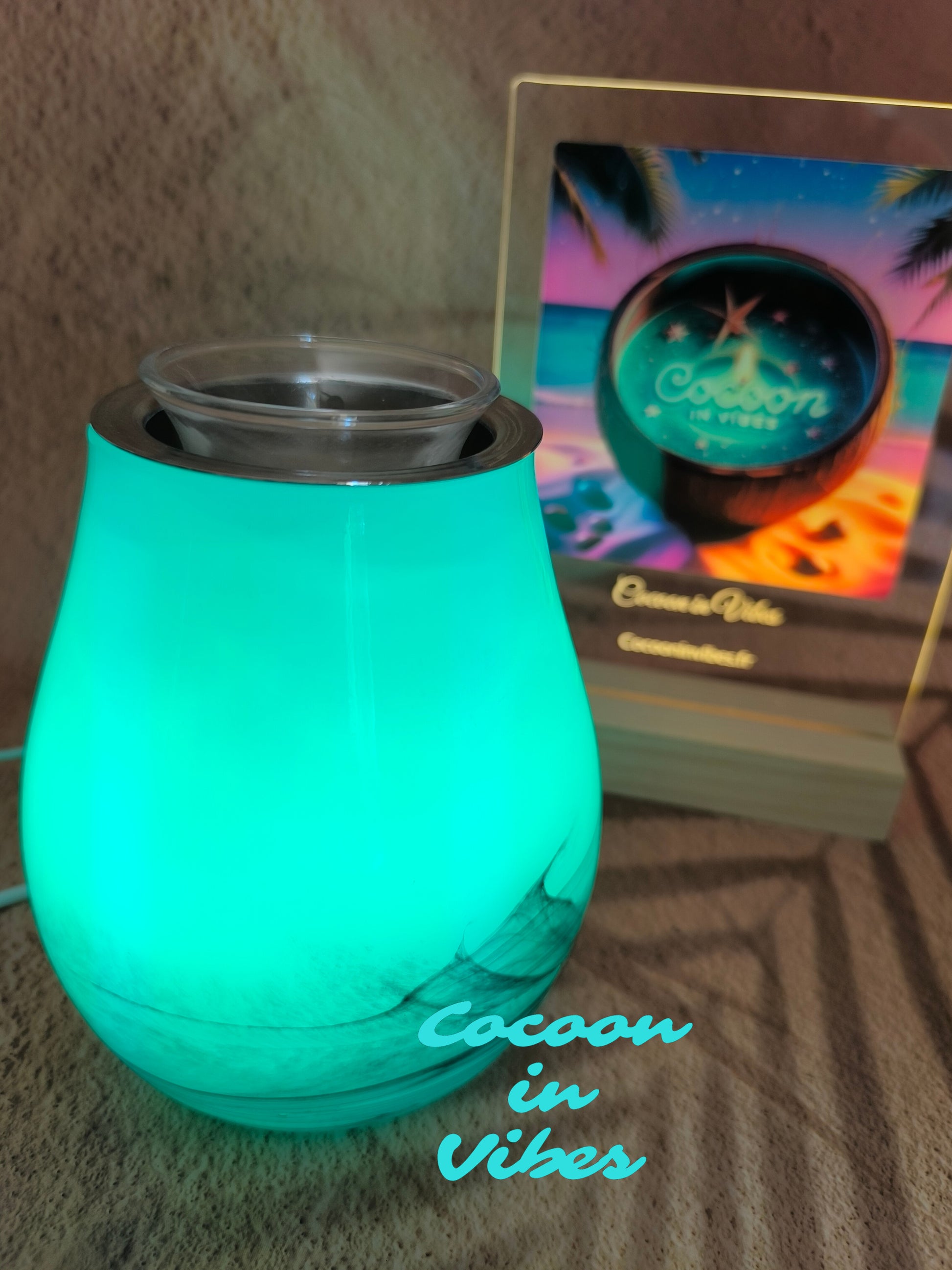Lampe Diffuseur à chaleur douce avec changements de couleurs + 1 Sable Fondant 25ml Offert- Ambiance Cocooning et relaxante garantie