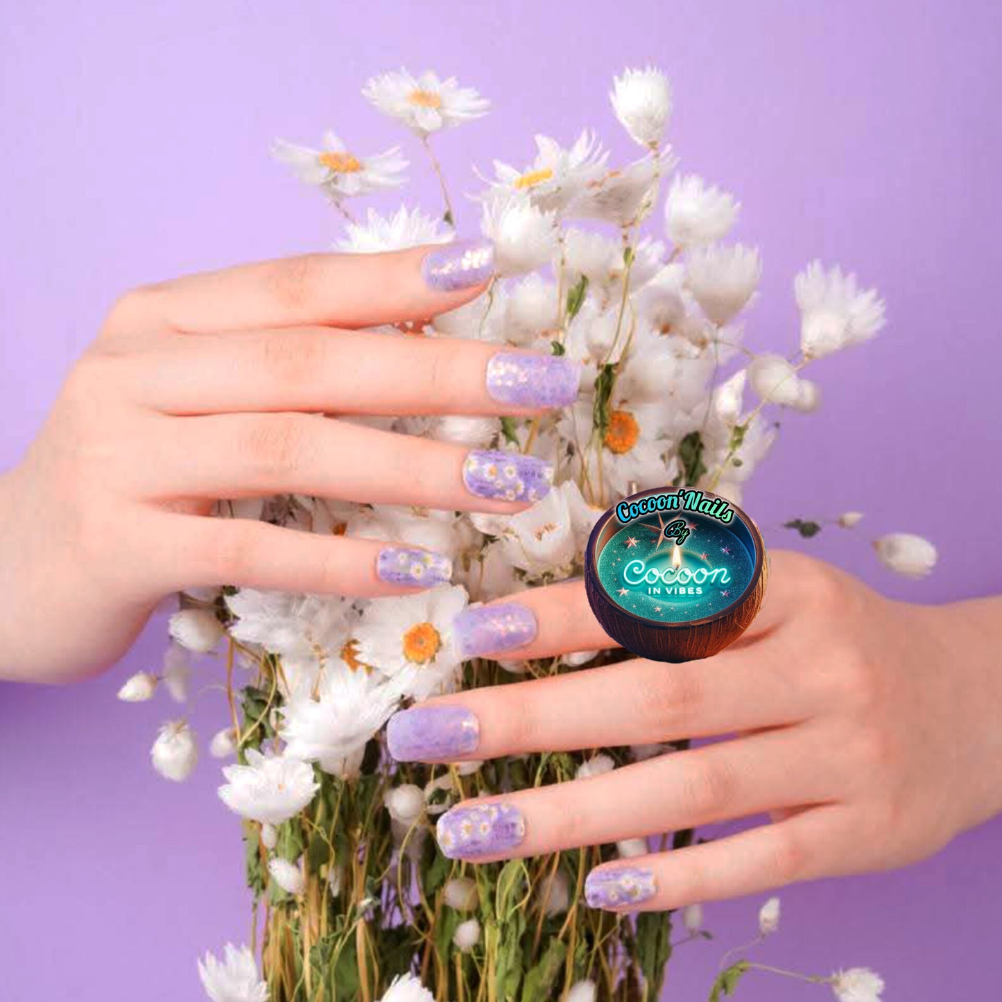 Cocoon’Nails – Purple Flowers