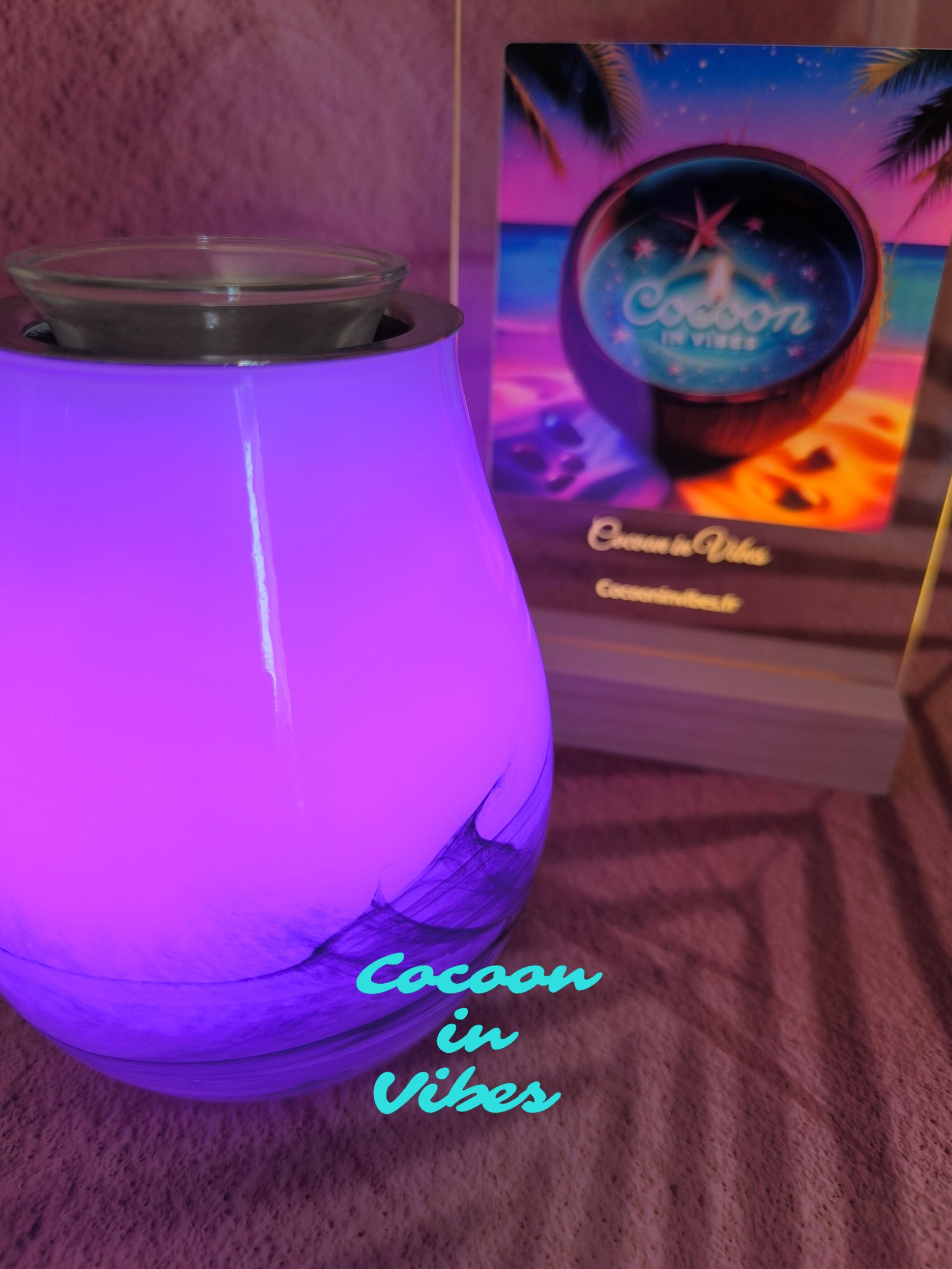 Lampe Diffuseur à chaleur douce avec changements de couleurs + 1 Sable Fondant 25ml Offert- Ambiance Cocooning et relaxante garantie