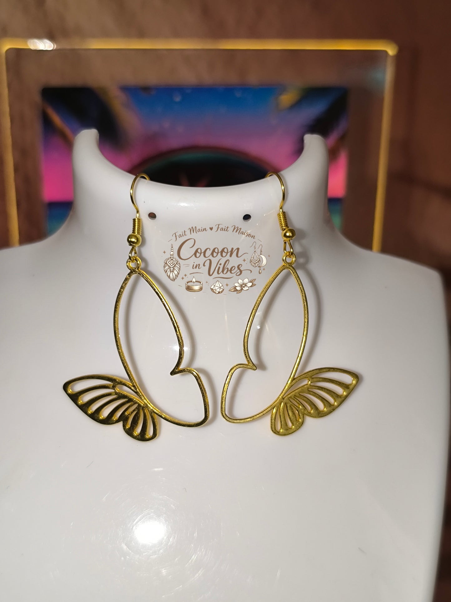 Boucles d'oreilles Papillon - Création artisanale