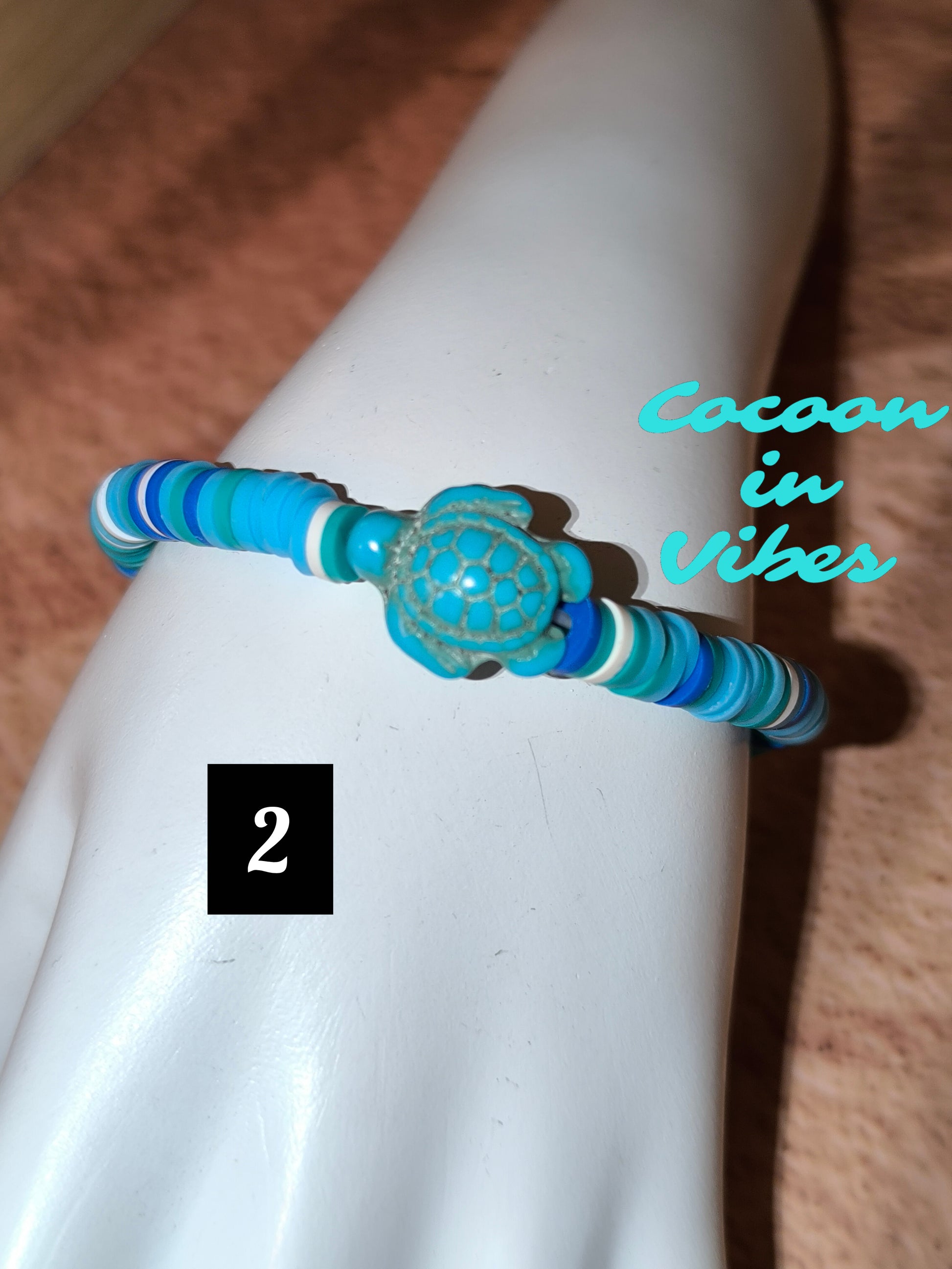 Bracelets Good Vibes en perles plates en pâte polymere - Sous les cocotiers... un monde de couleurs vous attend !