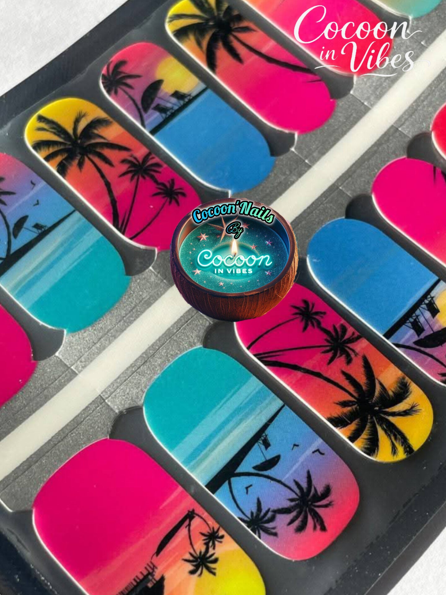 Cocoon’Nails Sunset Vibes – Vernis Autocollant Kit Complet
