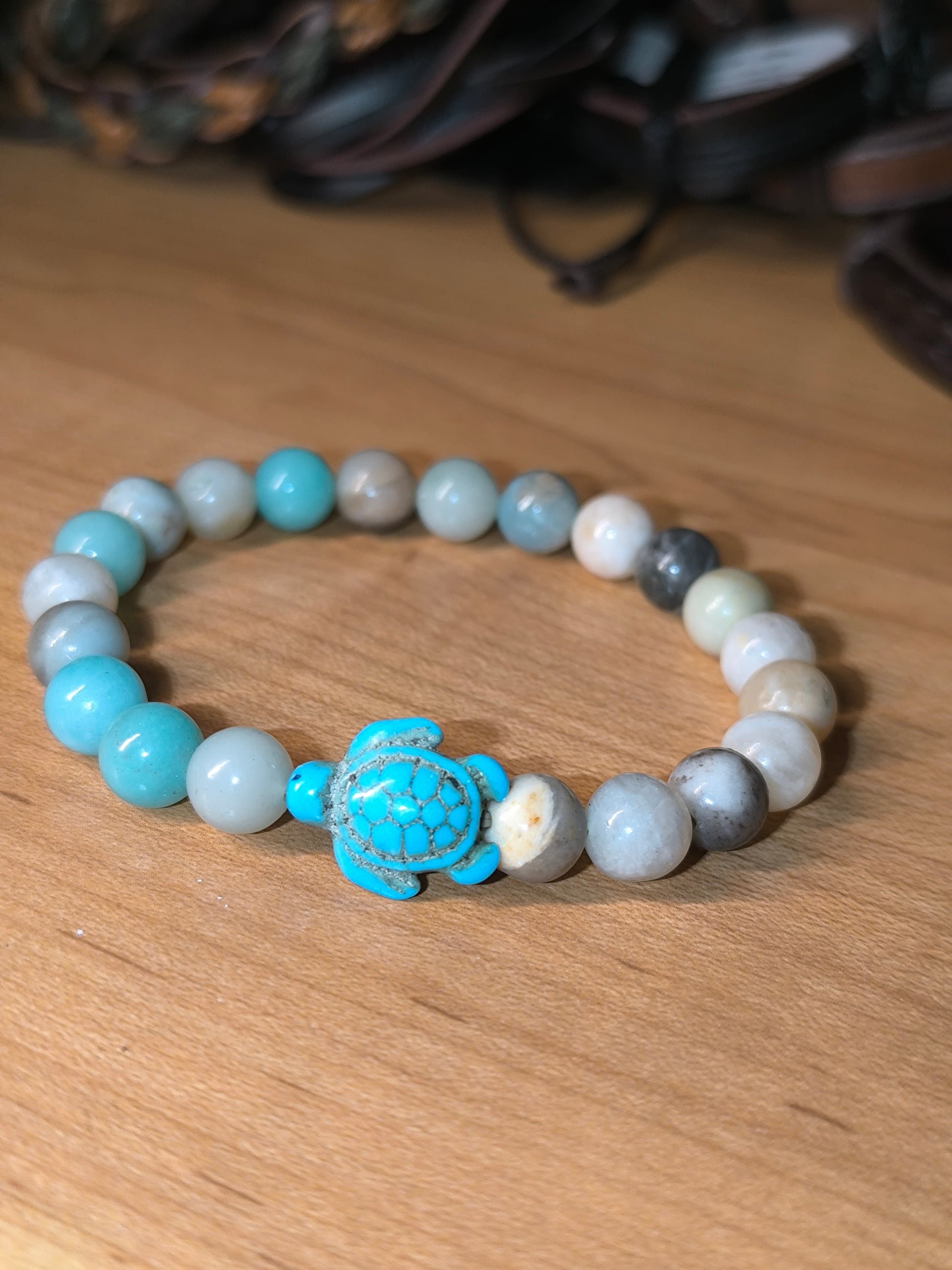 Bracelet pierres & Tortue turquoise