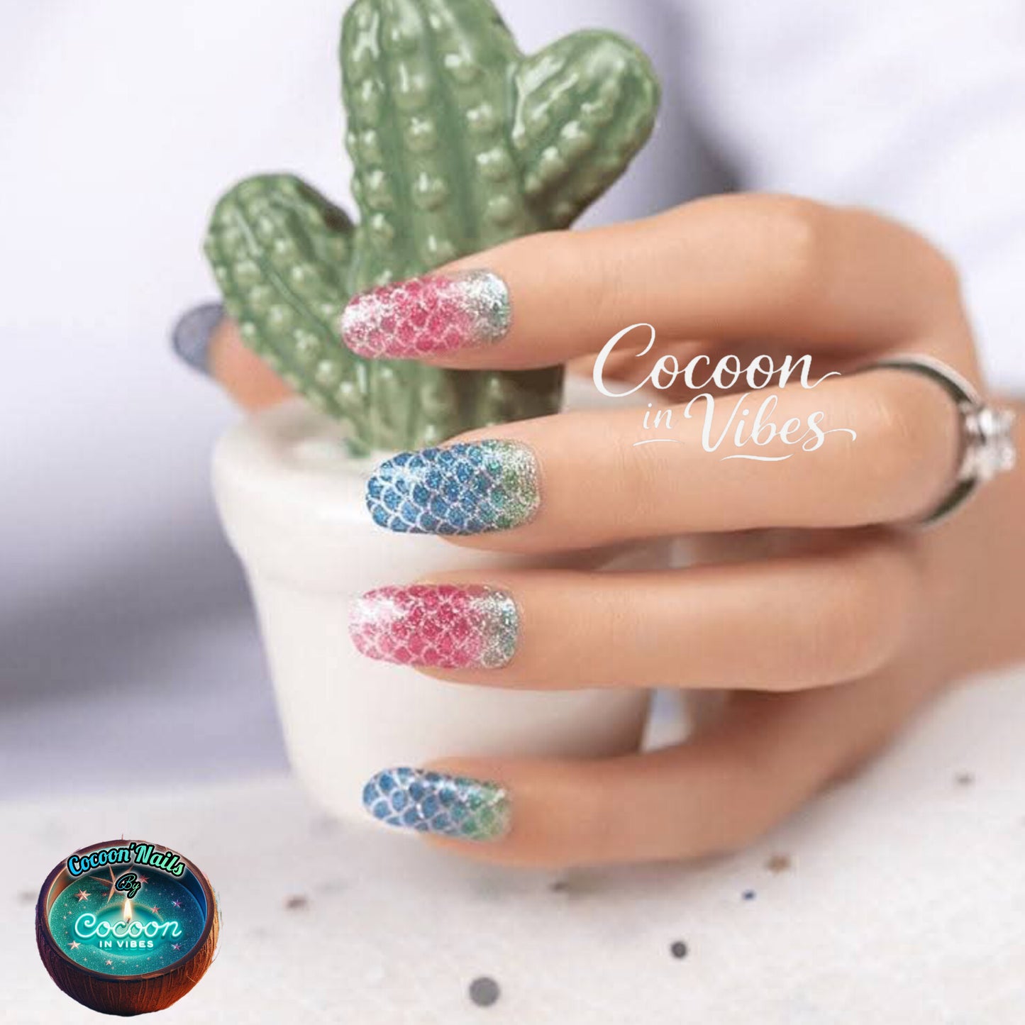 Cocoon’Nails Écailles de Lumière – Vernis Autocollant Kit Complet