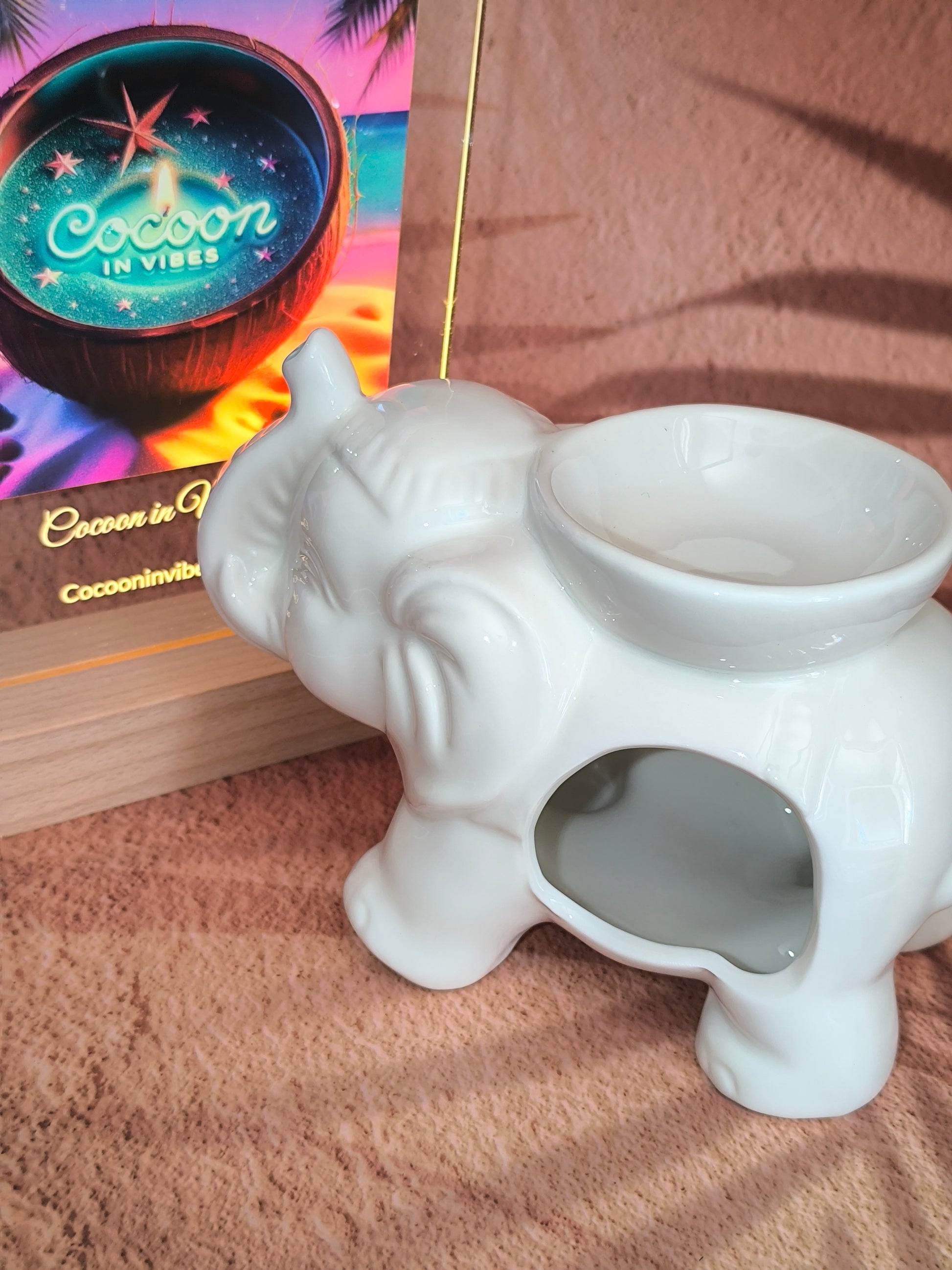Brûleur en Céramique Blanc – Modèle Tandor Éléphant