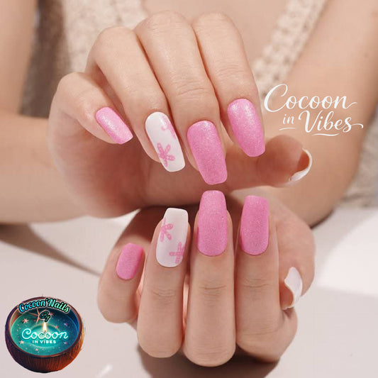 Cocoon’Nails Sable Rose Étoilé – Vernis Autocollant Kit Complet