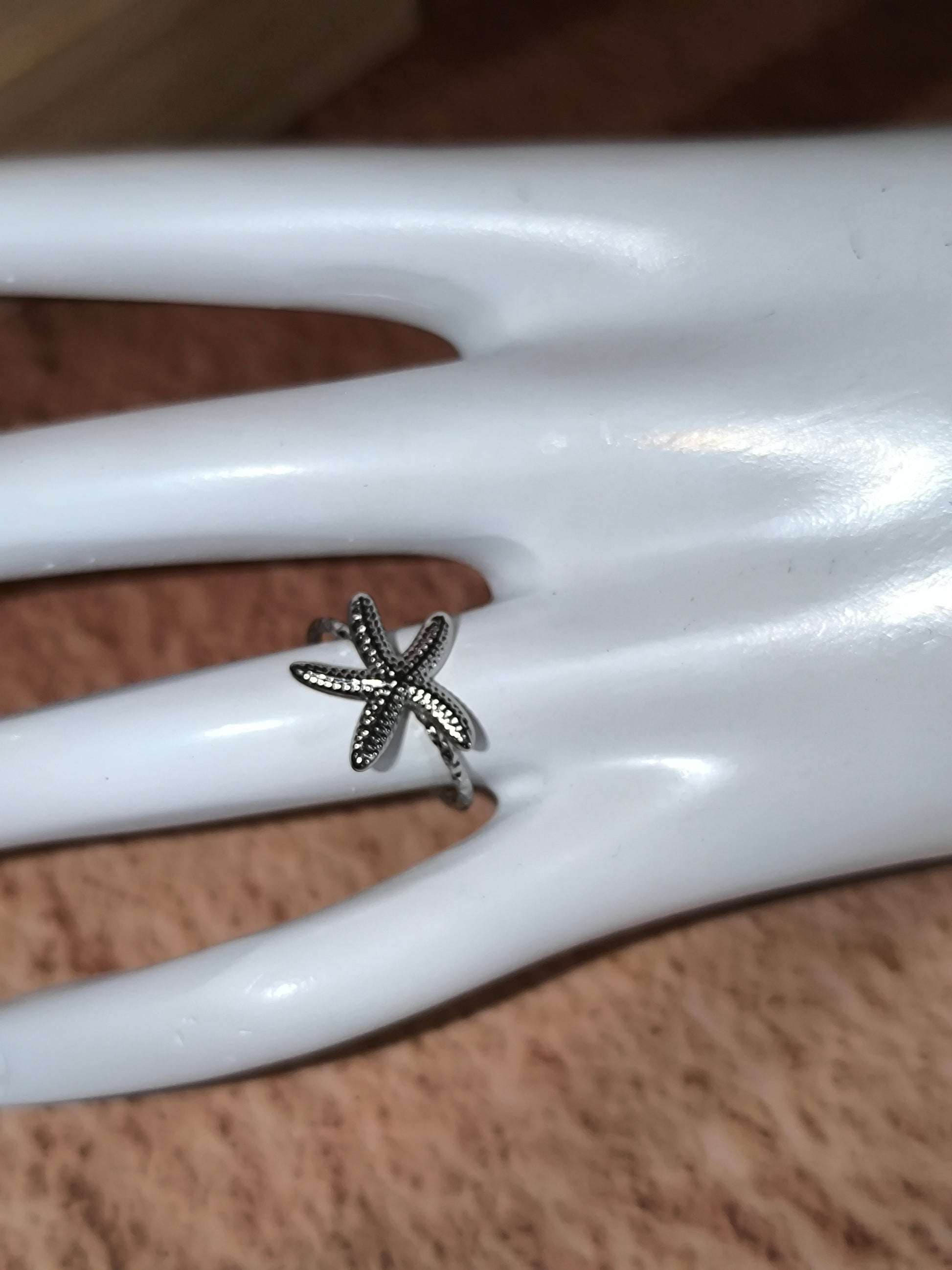 Bague Étoile de Mer en Acier Inoxydable – Trésor des Vagues