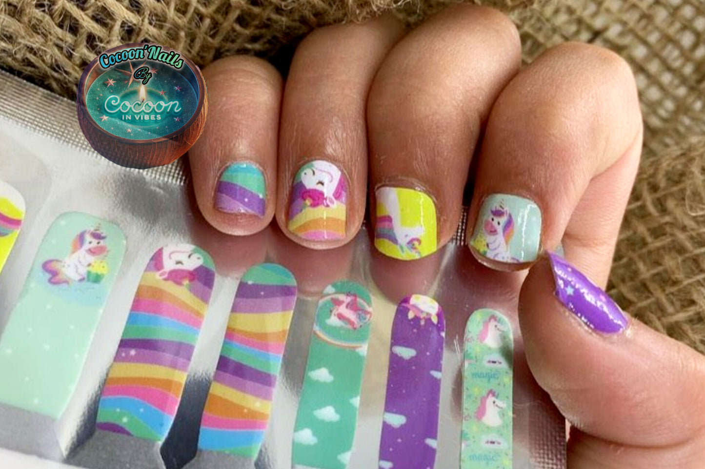 Cocoon’Nails – Mon Arc-en-Ciel Magique 🌈  (Modèle pour Enfant)