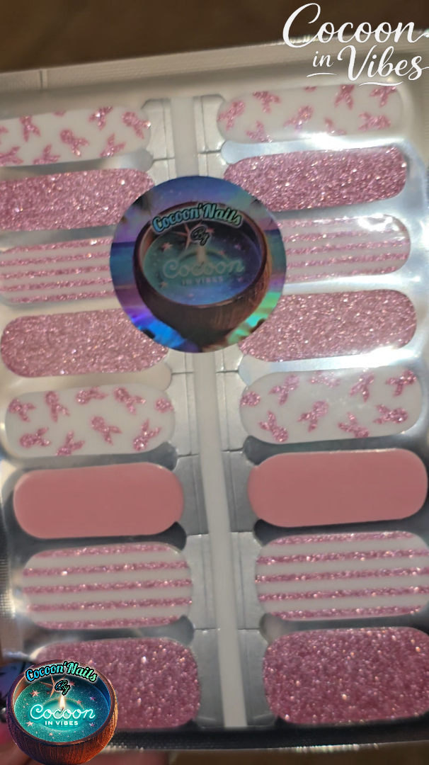 Cocoon’Nails Octobre Rose – Vernis Autocollant Kit Complet