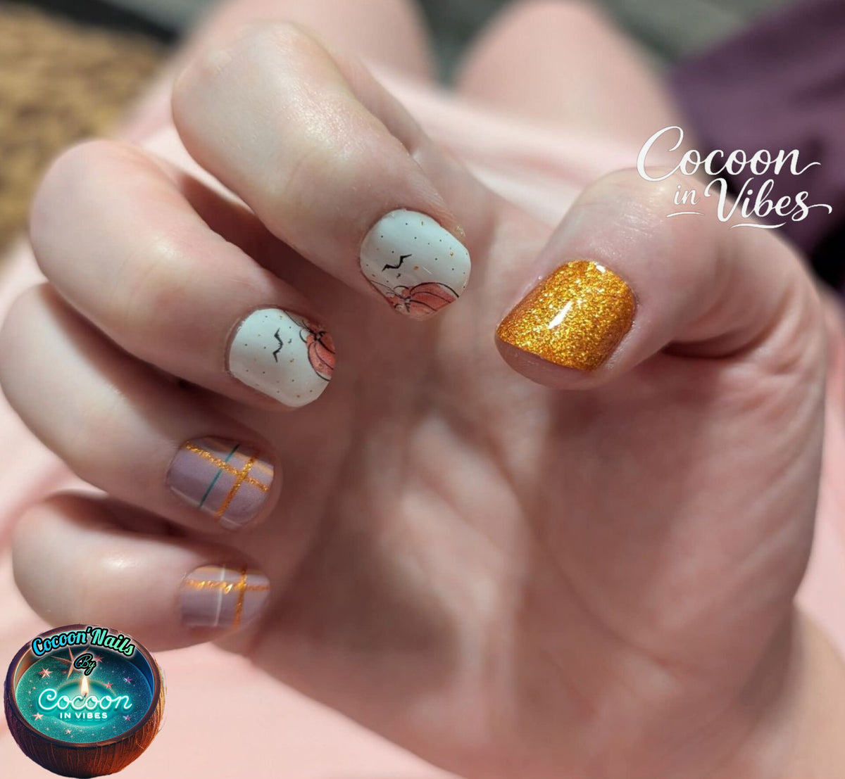 Cocoon’Nails Automne Cosy – Vernis Autocollant Kit Complet