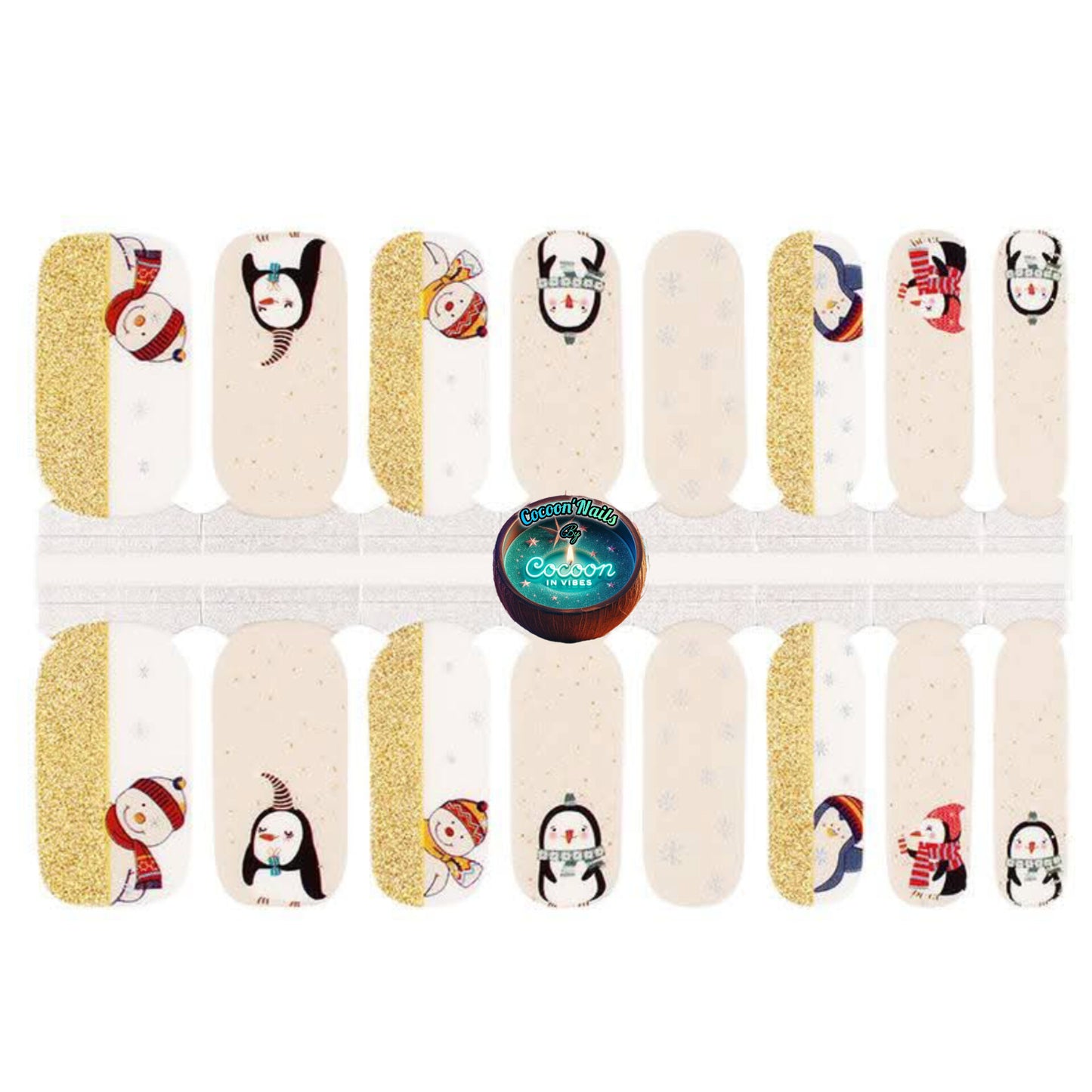 Cocoon’Nails – Golden Penguin : un hiver scintillant au bout des doigts