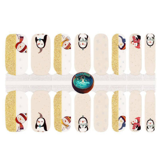 Cocoon’Nails – Golden Penguin : un hiver scintillant au bout des doigts