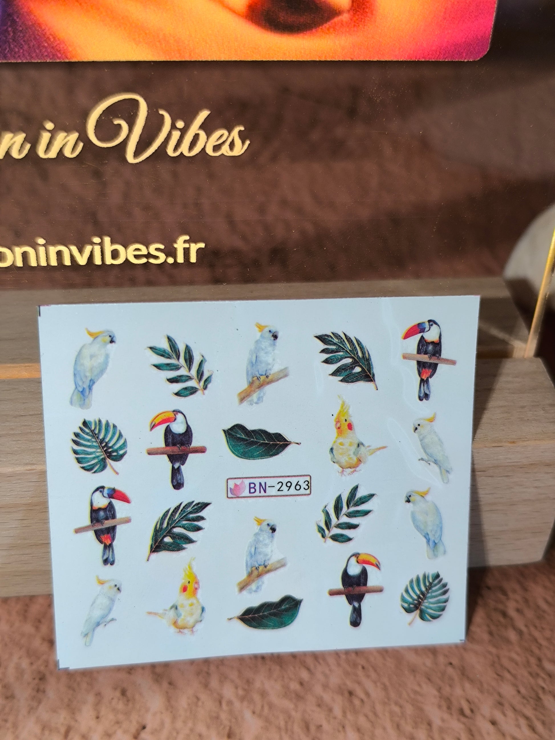 Stickers Ongles Oiseaux Tropicaux - Un paradis exotique… posé sur vos ongles