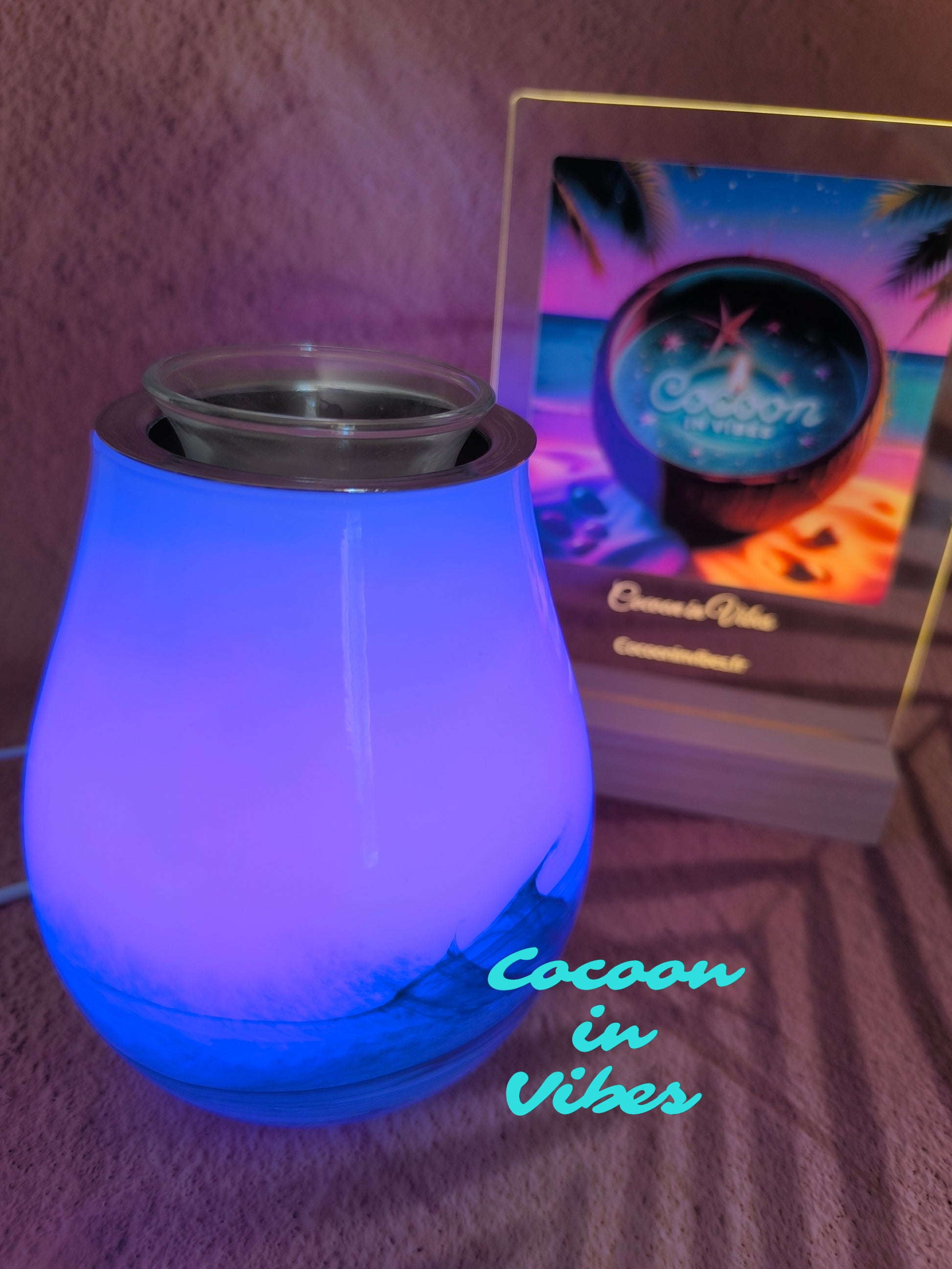Lampe Diffuseur à chaleur douce avec changements de couleurs + 1 Sable Fondant 25ml Offert- Ambiance Cocooning et relaxante garantie