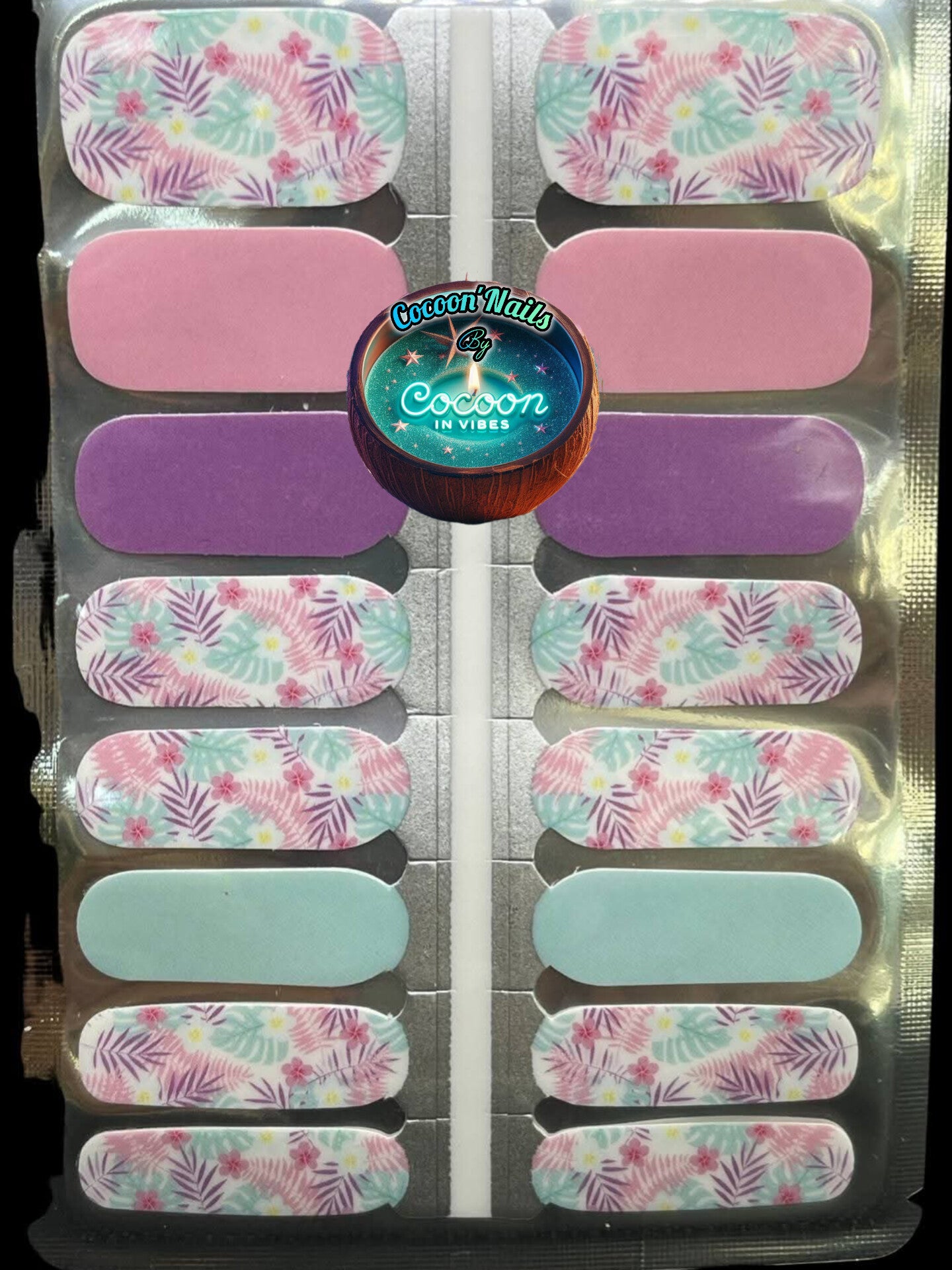 Cocoon’Nails Douceur Tropicale – Vernis Autocollant Kit Complet