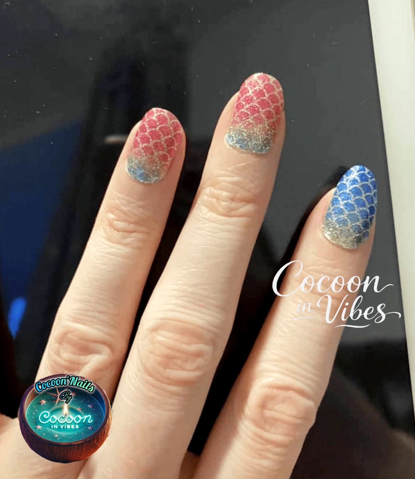 Cocoon’Nails Écailles de Lumière – Vernis Autocollant Kit Complet