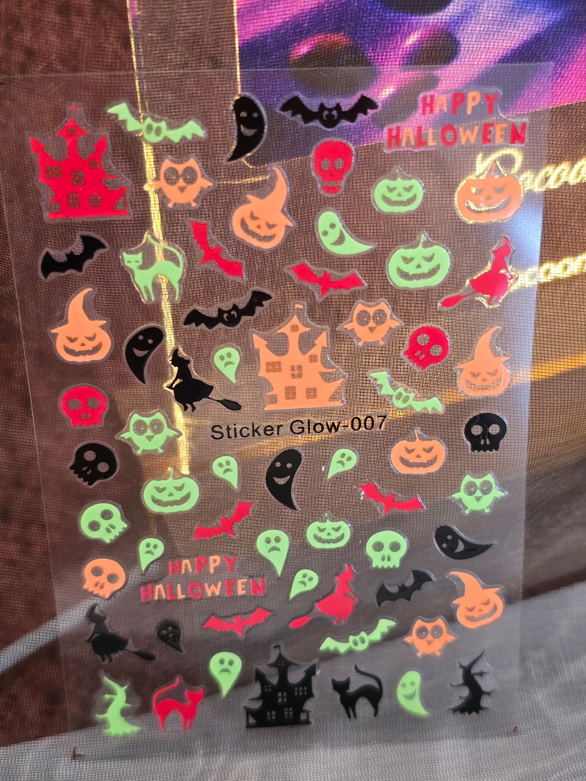 Stickers Ongles Halloween Phosphorescents