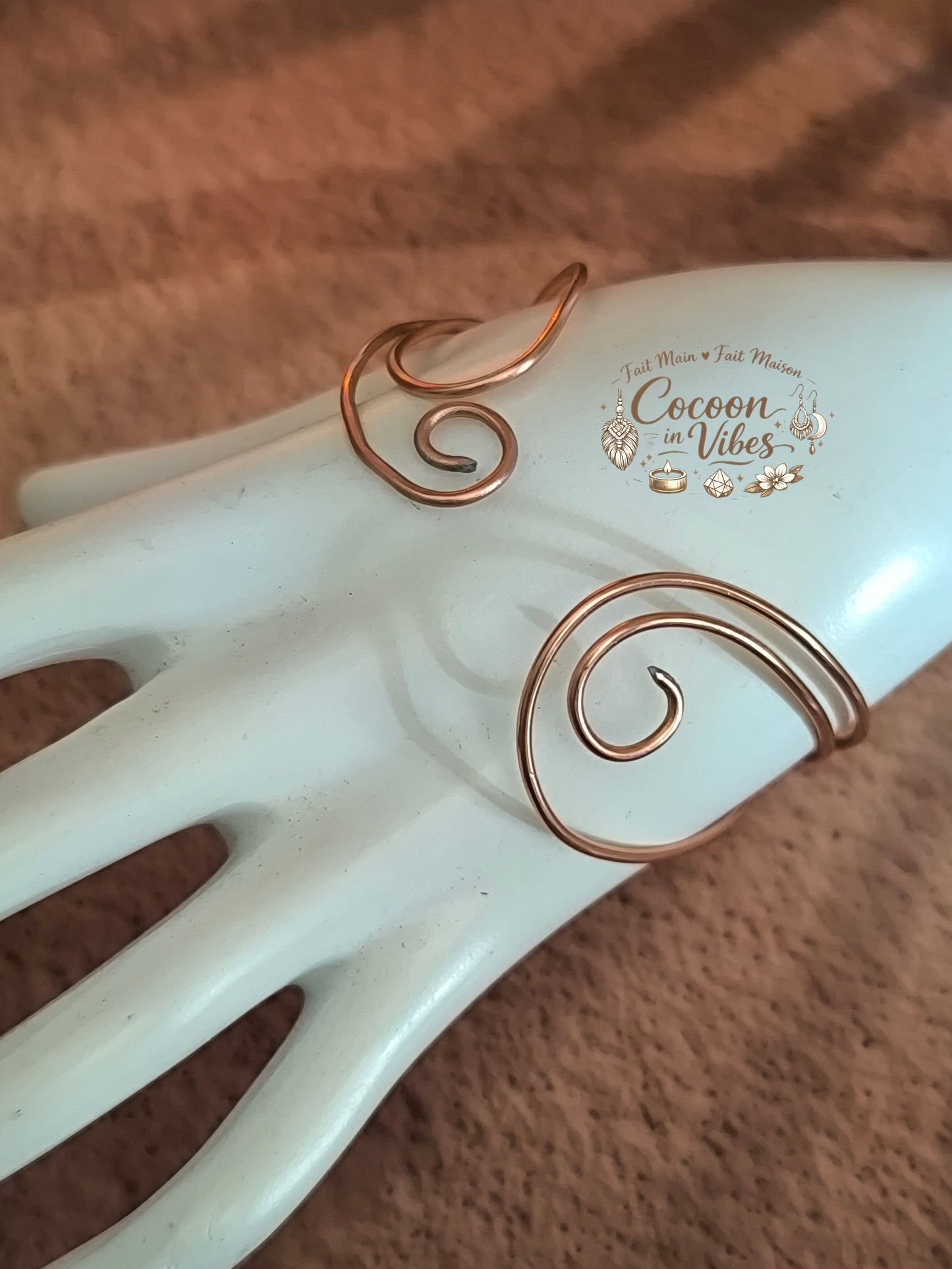 Bracelet Personnalisable Douce Spirale (Or Rose & Teintes au choix) – Collection Douce Spirale