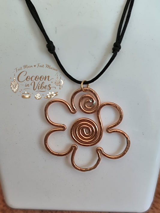 Collier Pendentif Fleur Réglable (Ras-de-cou / Collier) & Parure – Collection Fleur Tropicale
