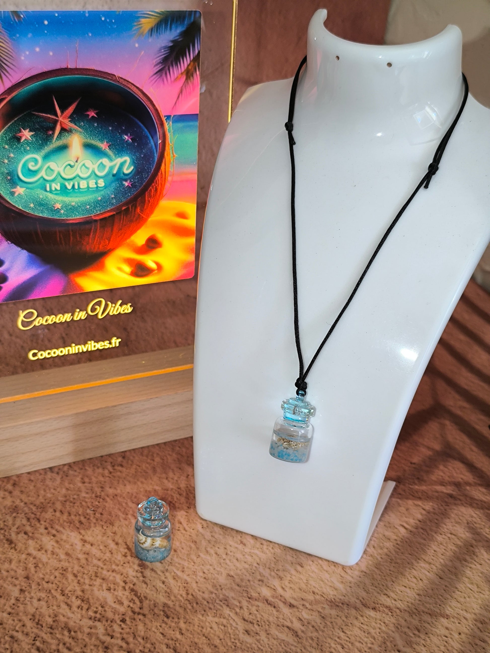 Colliers Phosphorescents Fiole Coquillage – Création Artisanale Cocoon In Vibes