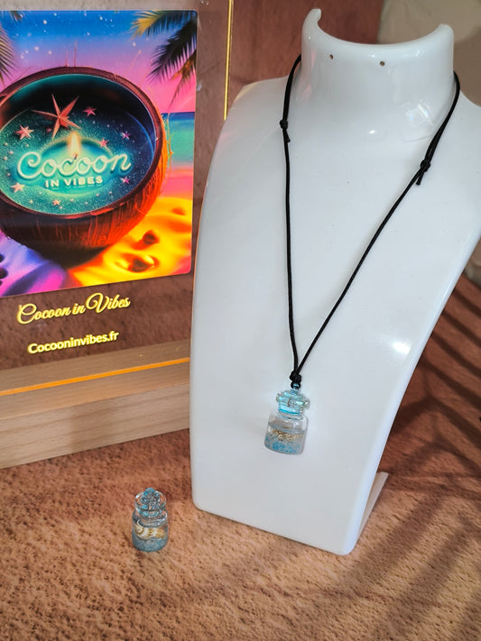 Colliers Phosphorescents Fiole Coquillage – Création Artisanale Cocoon In Vibes