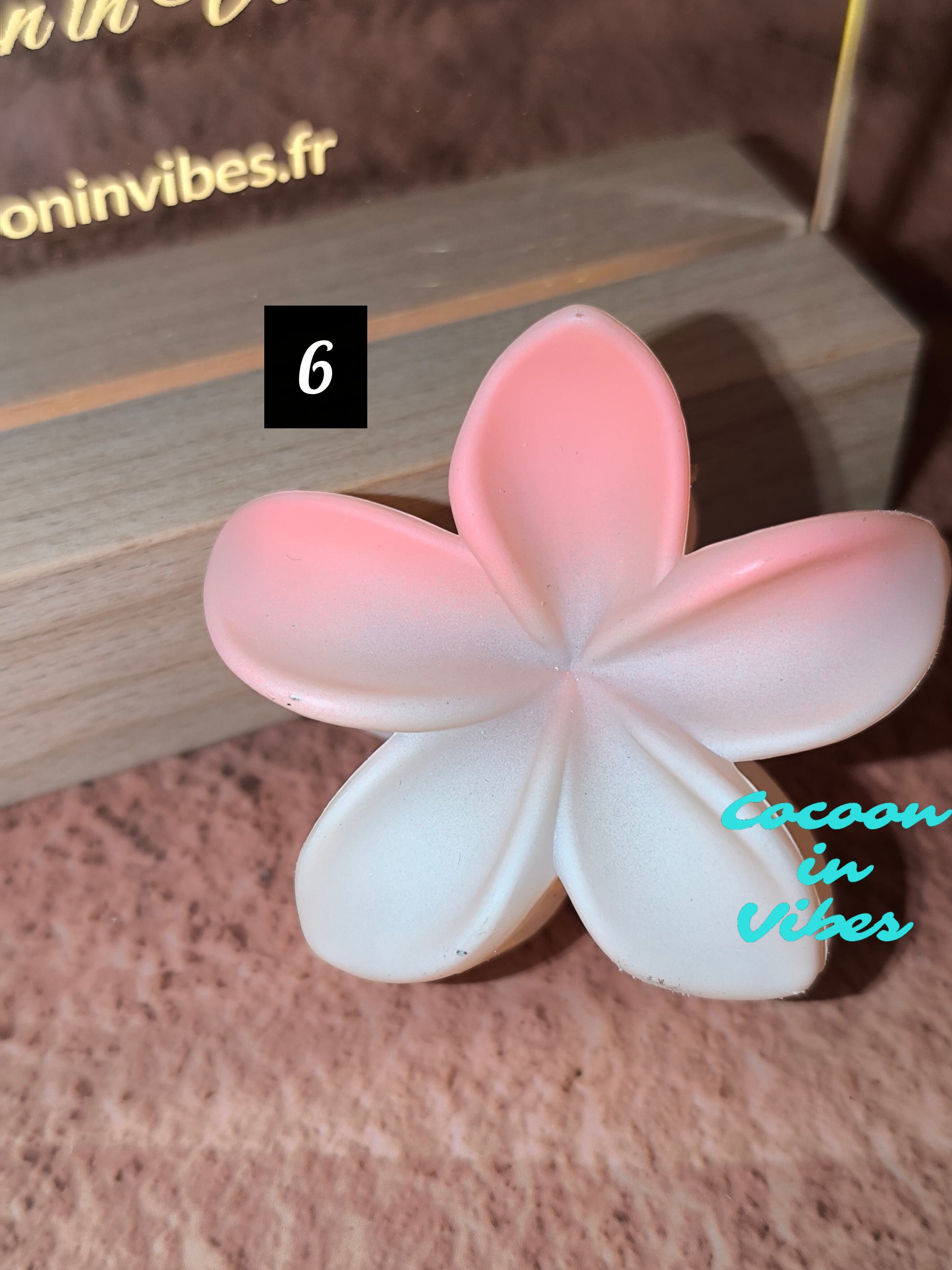 Pinces fleurs de Monoï dégradées 6 cm – Évasion sous les Tropiques… dans vos cheveux !