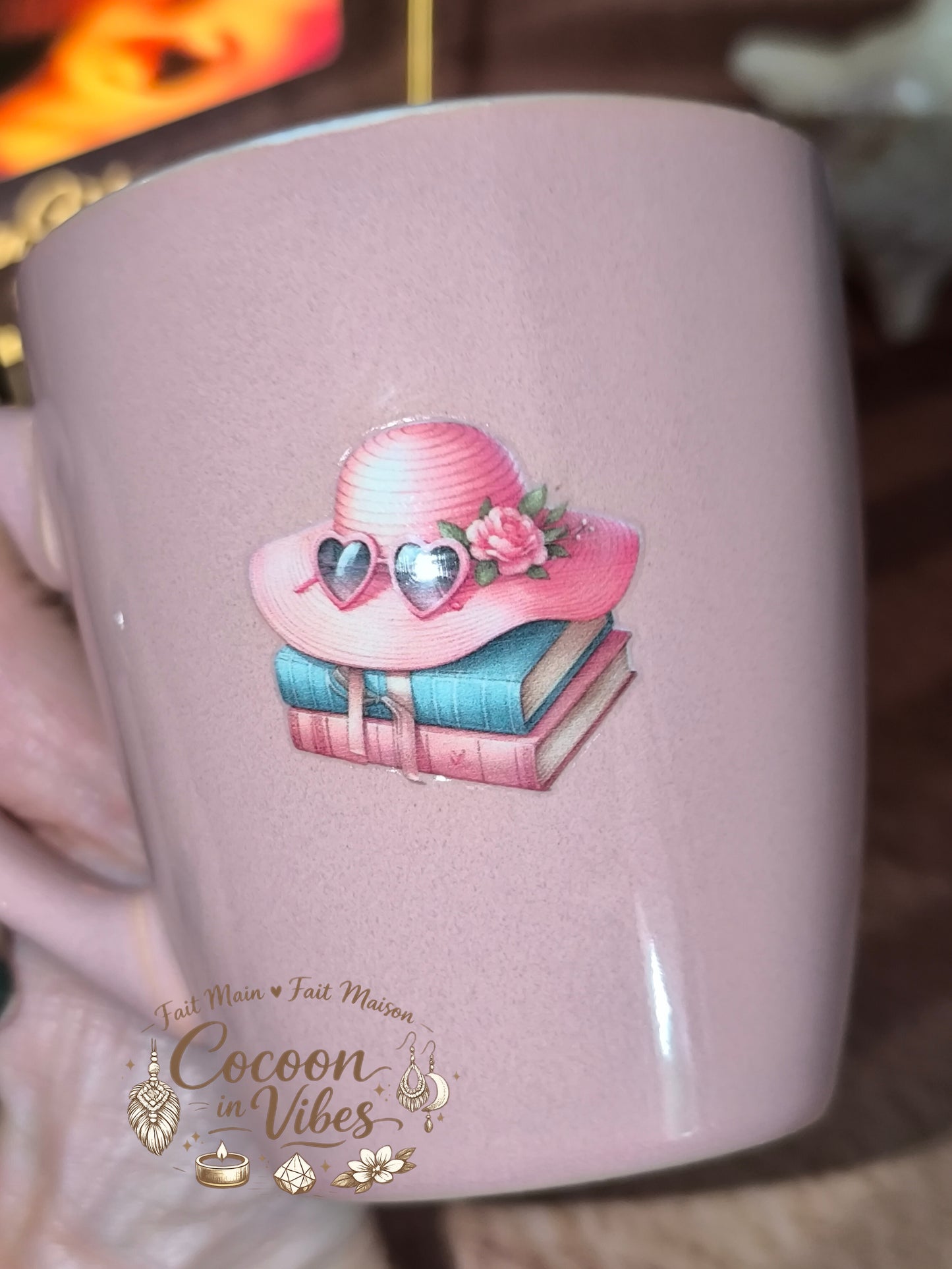 Tasse "Fin d'année scolaire" Rose Poudré – MERCI POUR CETTE BELLE ANNÉE – Pièce unique, création artisanale Cocoon in Vibes