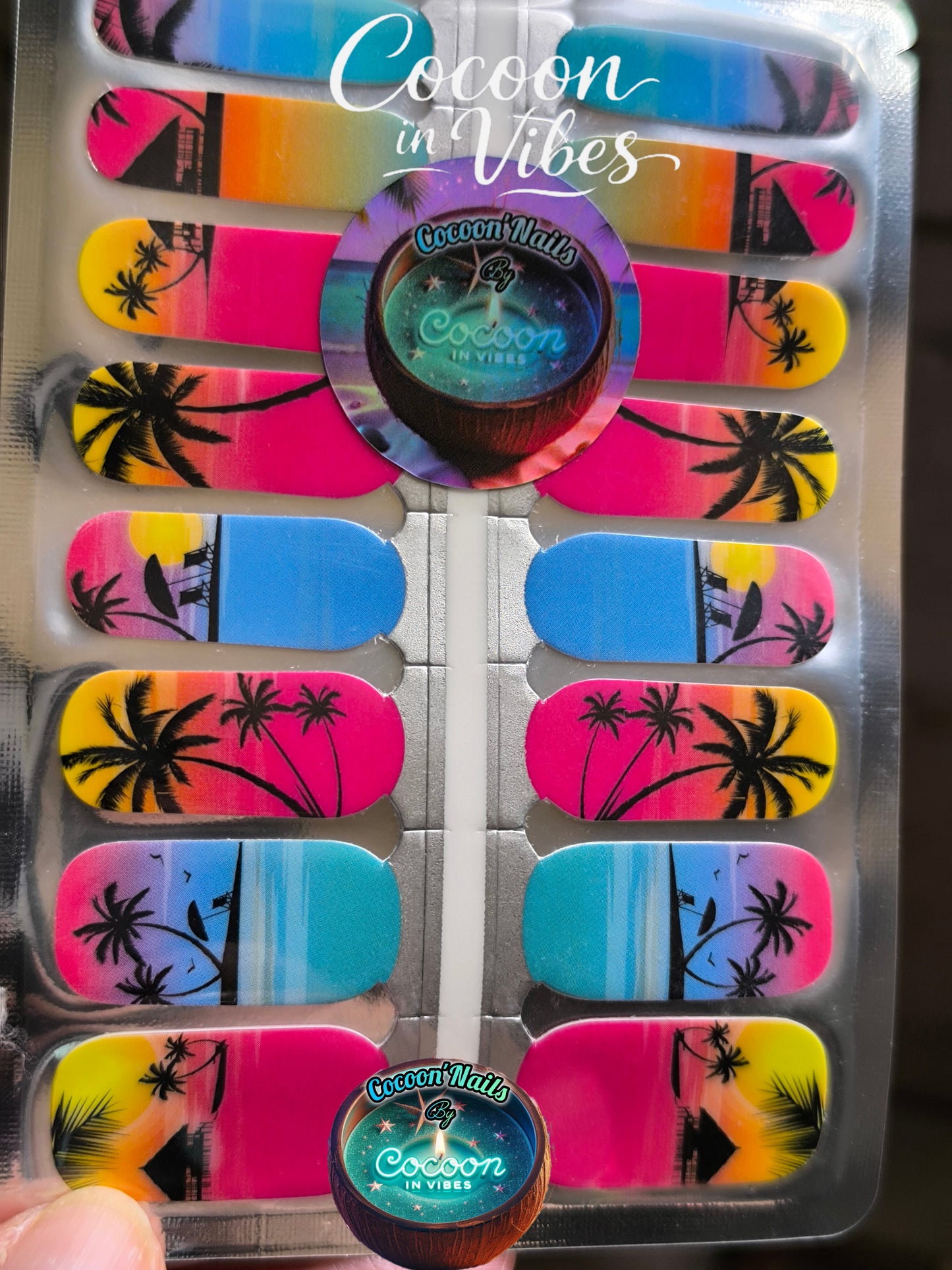 Cocoon’Nails Sunset Vibes – Vernis Autocollant Kit Complet