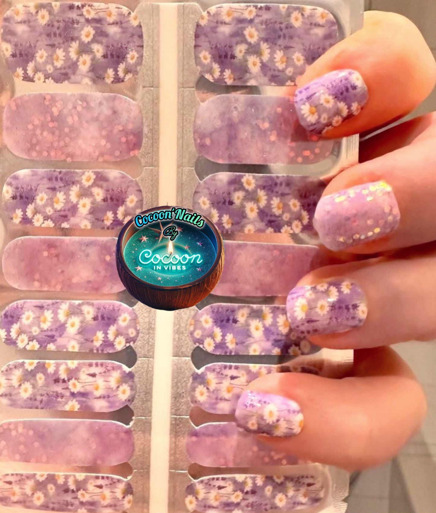 Cocoon’Nails – Purple Flowers