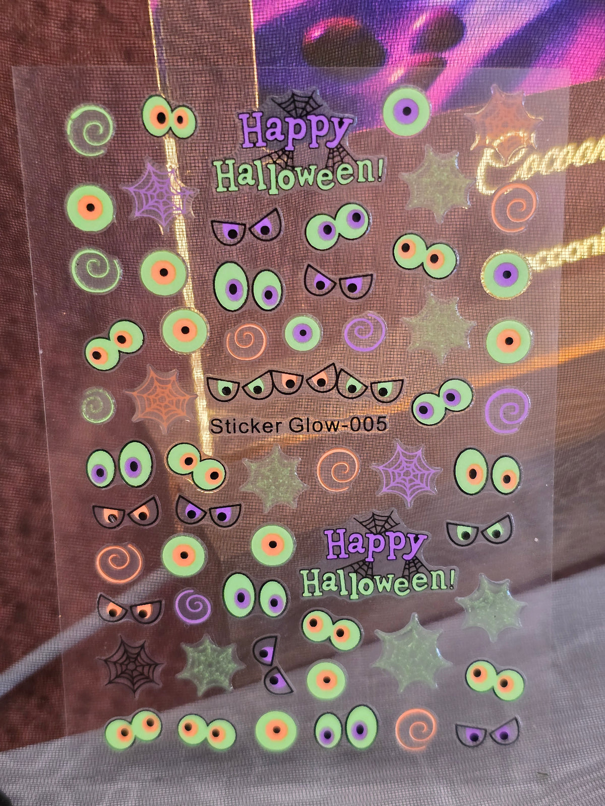 Stickers Ongles Halloween Phosphorescents