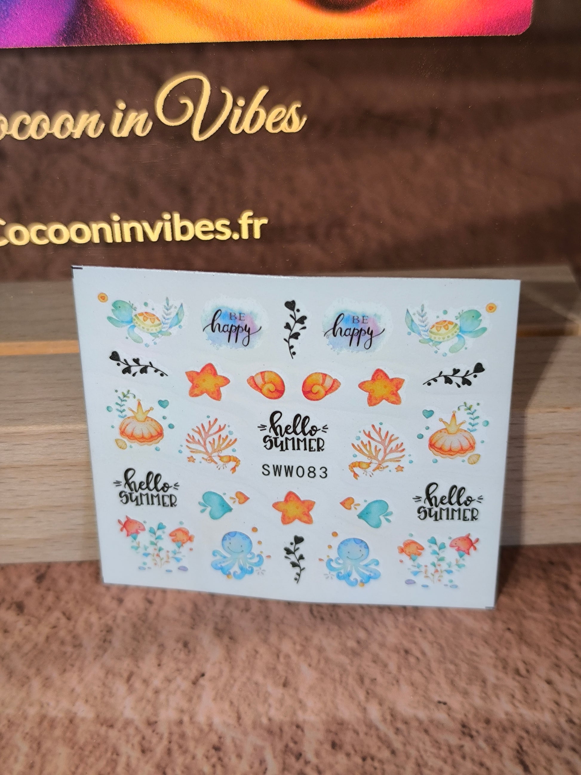 Stickers Ongles Coquillages & Animaux Marins - Un océan de beauté… au bout des doigts