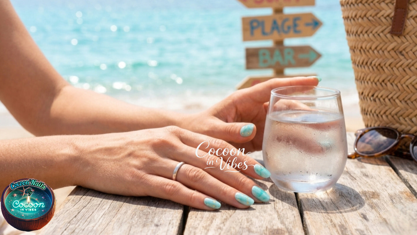 Cocoon’Nails Caraïbes Cristallines – Vernis Autocollant Kit Complet