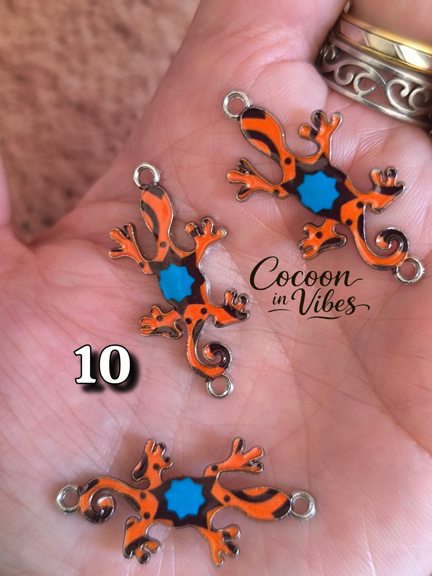 Bracelet Salamandre Colorée – Finition perles metalisées & Personnalisable