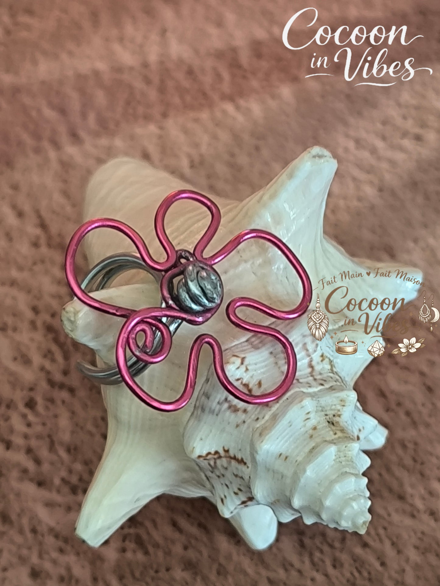 Bague Anti-Stress "Fleur des Lagon" – 100% Artisanale