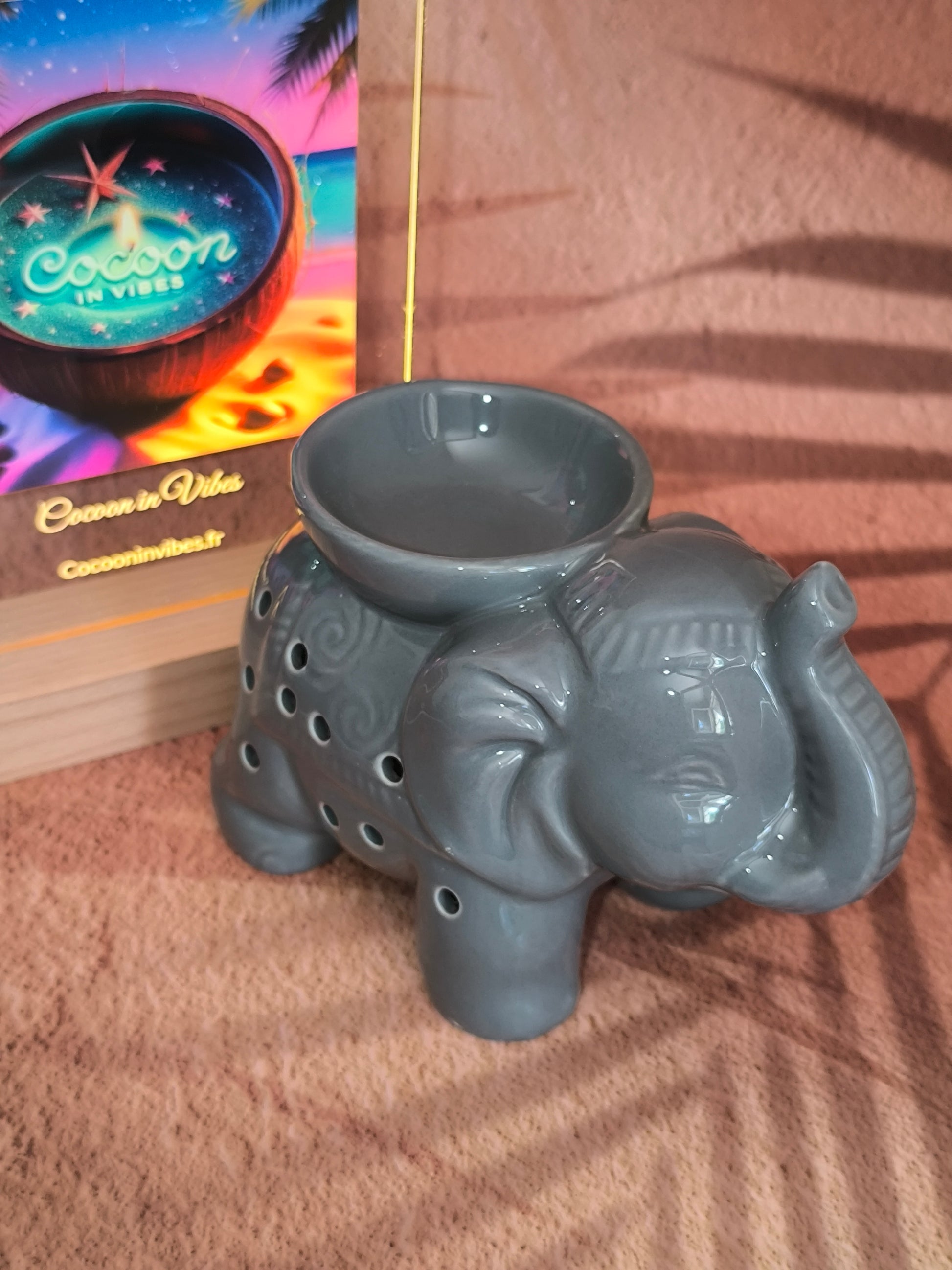 Brûleur en Céramique Gris – Modèle Tandor Éléphant