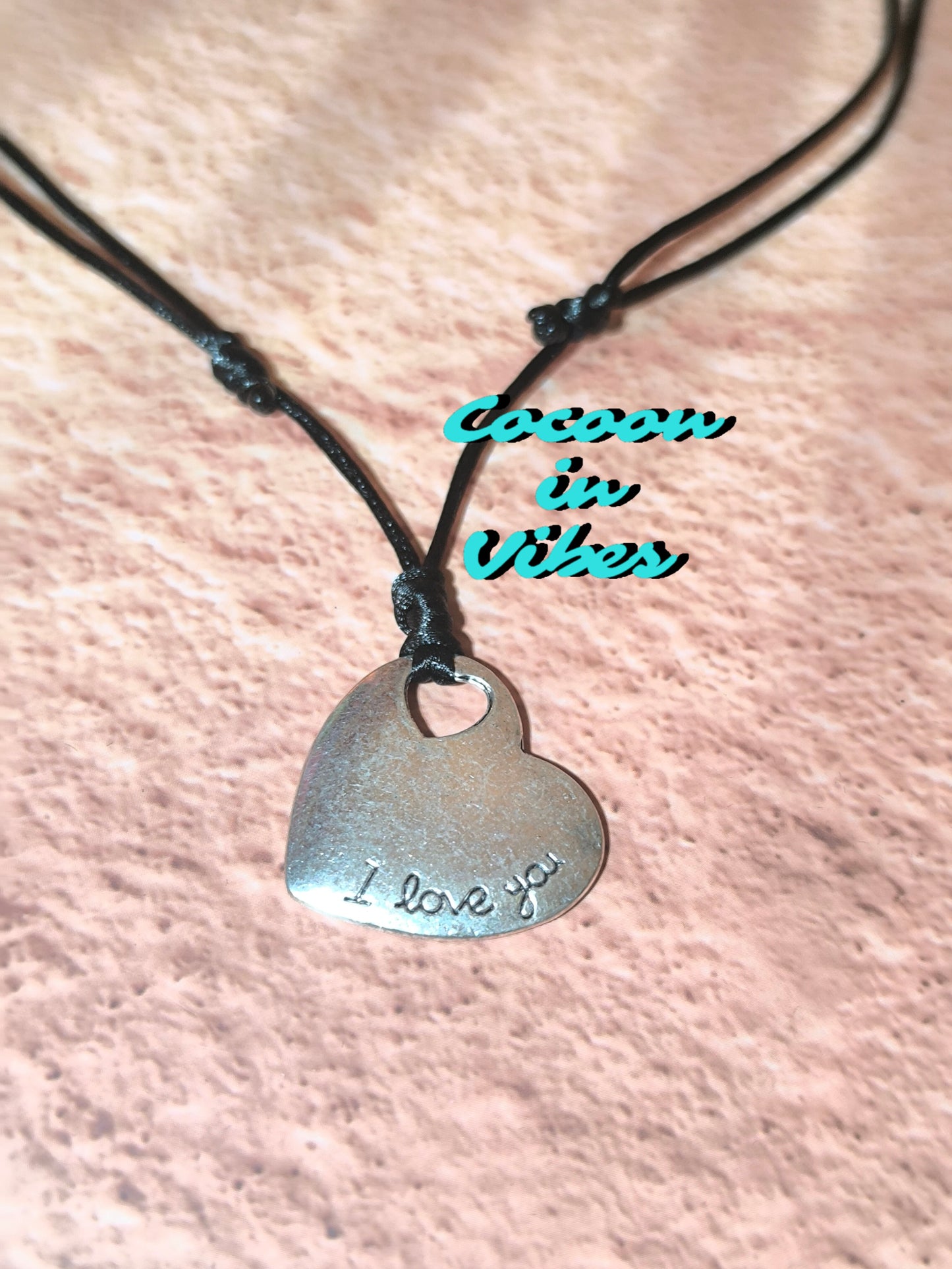 Collier Artisanal – Cœur “I Love You
