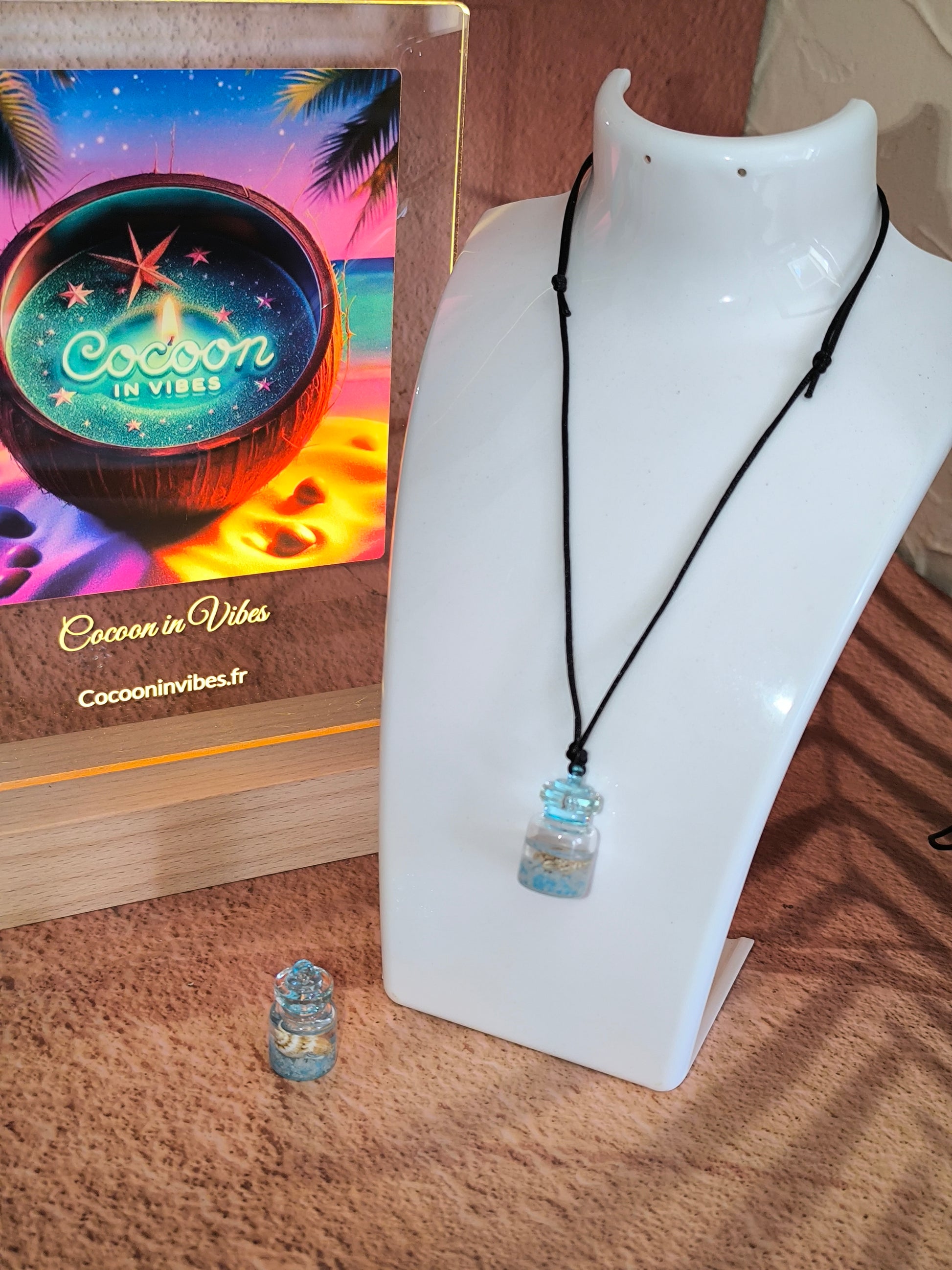 Colliers Phosphorescents Fiole Coquillage – Création Artisanale Cocoon In Vibes