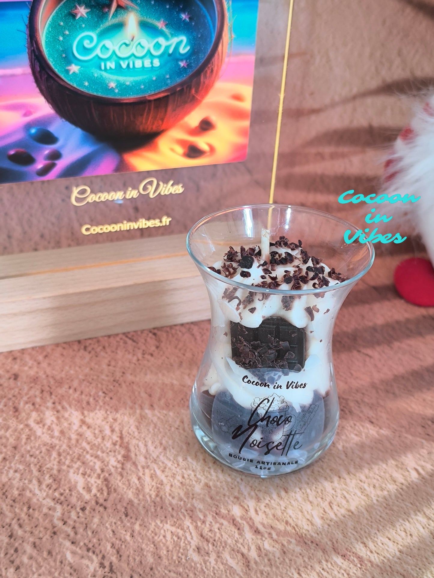 Bougie Gourmande Artisanale 110 g – Choco-Noisette