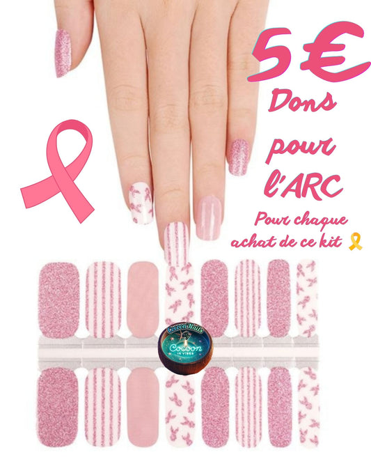 Cocoon’Nails Octobre Rose – Vernis Autocollant Kit Complet