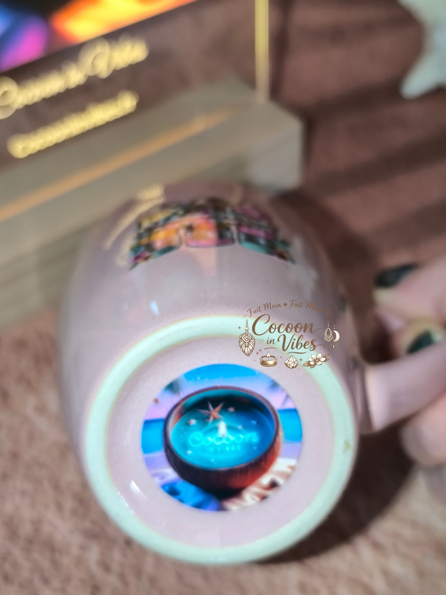 Tasse "Fin d'année scolaire" Rose Poudré – MERCI POUR CETTE BELLE ANNÉE – Pièce unique, création artisanale Cocoon in Vibes