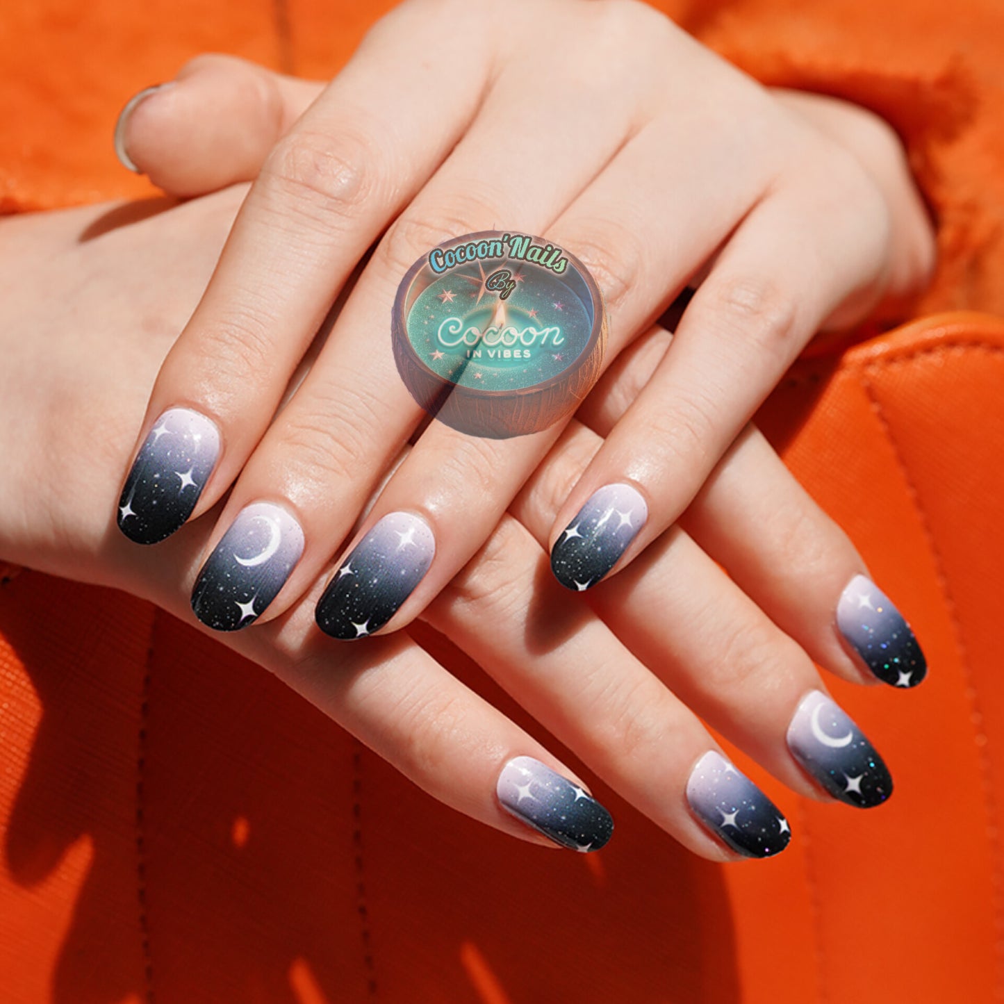 Cocoon’Nails – Cosmic Dreams : Plonge dans un dégradé céleste aux reflets étoilés…