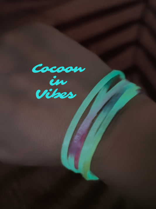 Lot de 5 Bracelets Good Vibes Phosphrescents
