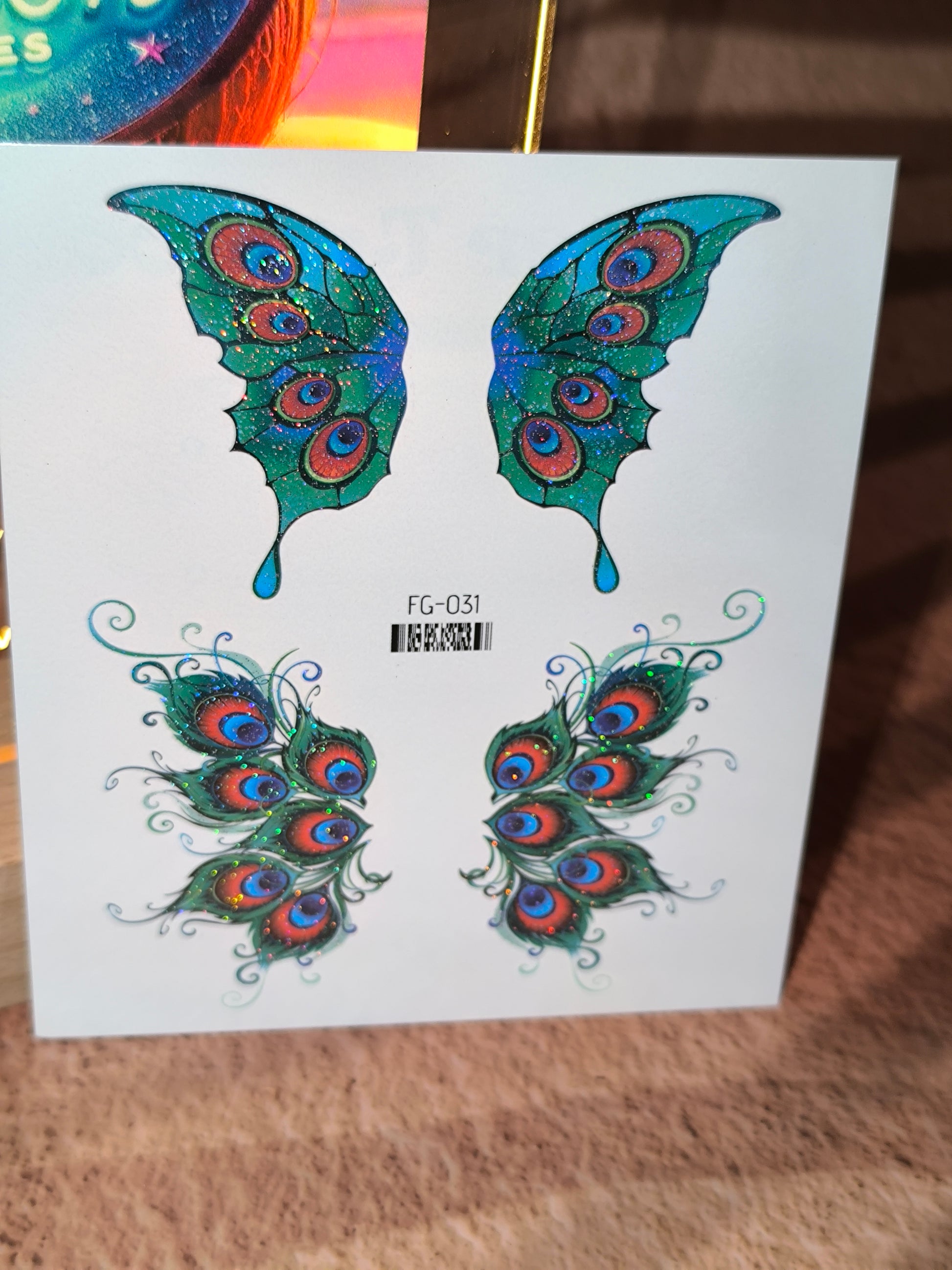 Tatouages Éphémères Pailletés Papillons – Sublimez Votre Regard