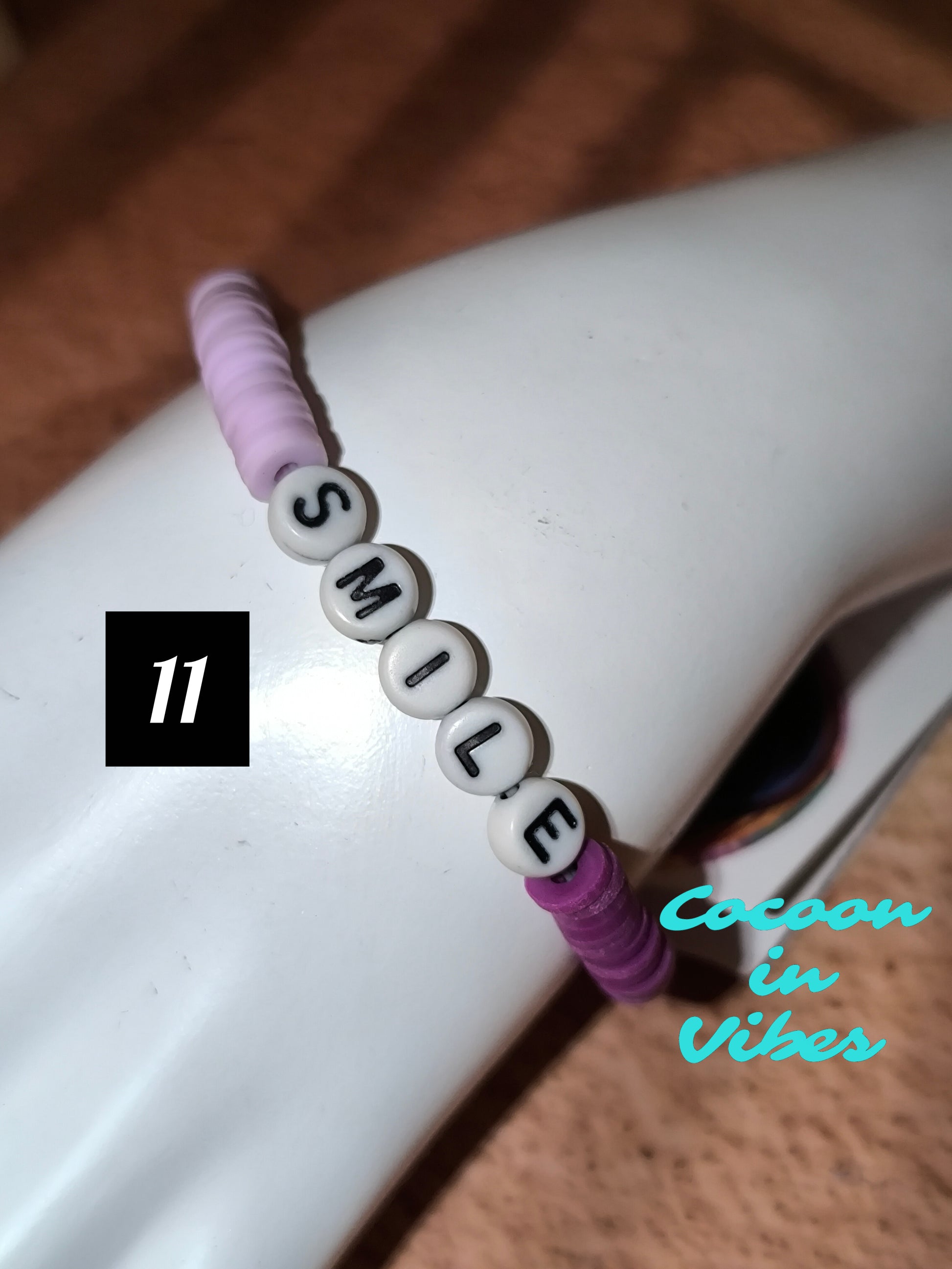 Bracelets Good Vibes en perles plates en pâte polymere - Sous les cocotiers... un monde de couleurs vous attend !