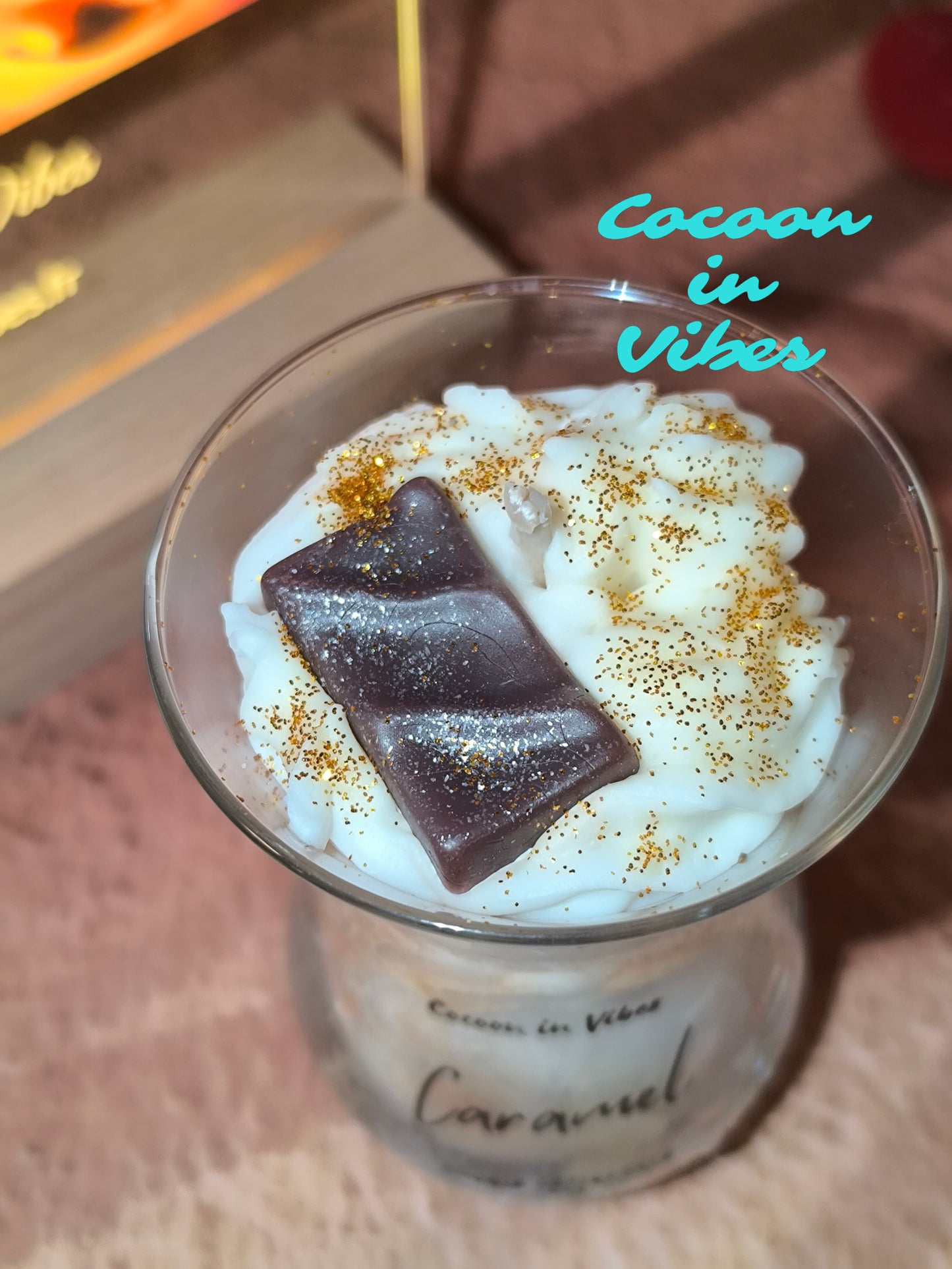 Bougie Gourmande Artisanale 110 g – Caramel