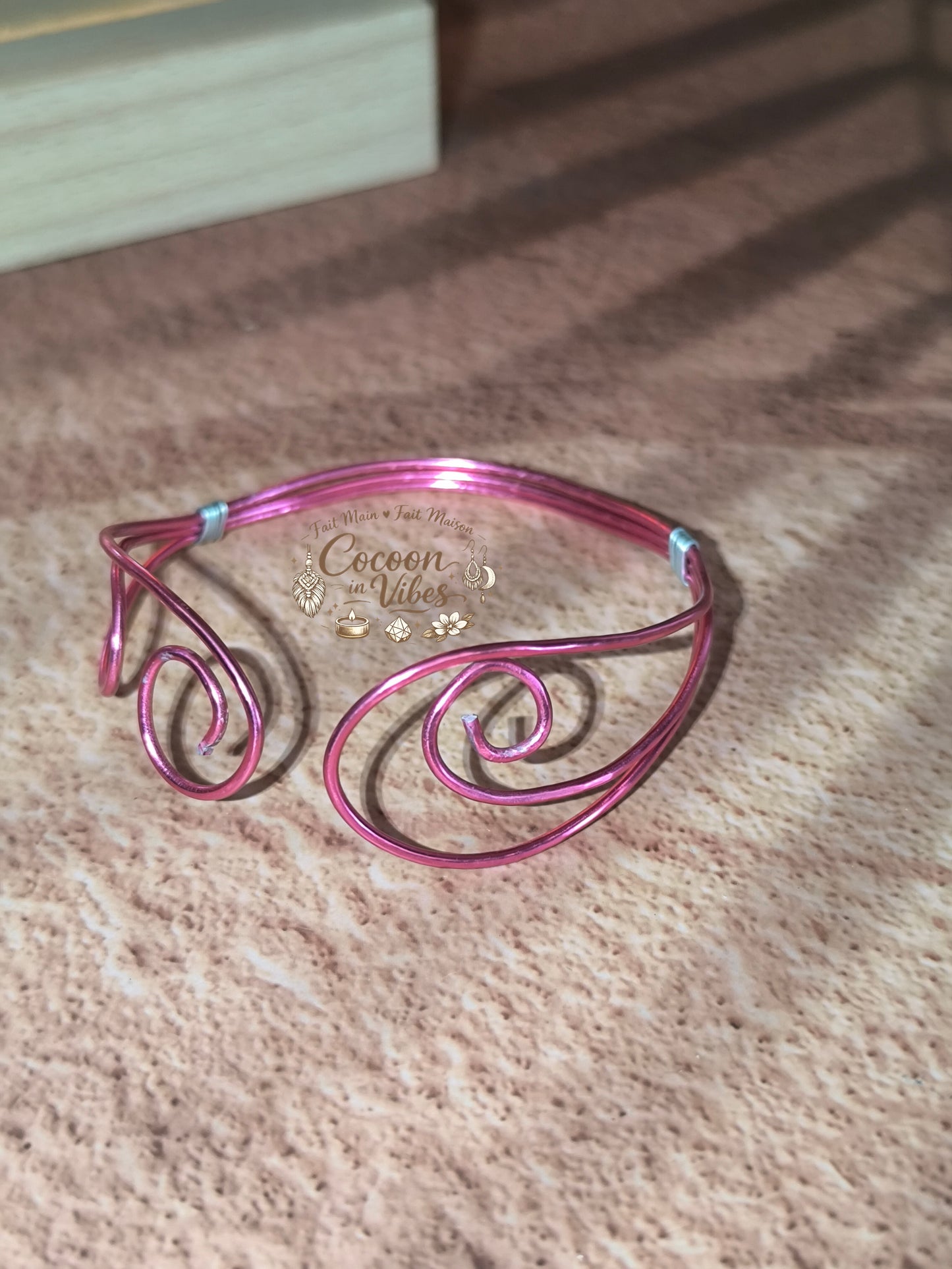 Bracelet Personnalisable Douce Spirale (Rose & Teintes au choix) – Collection Douce Spirale